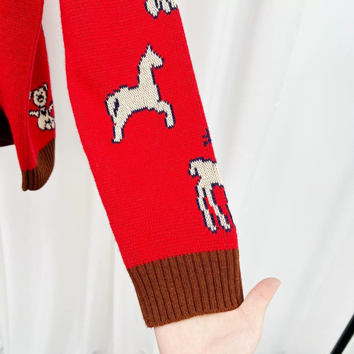 Gucci red gucci animal logo knit cardigan Size XL / US 12-14 / IT 48-50 - 4 Thumbnail