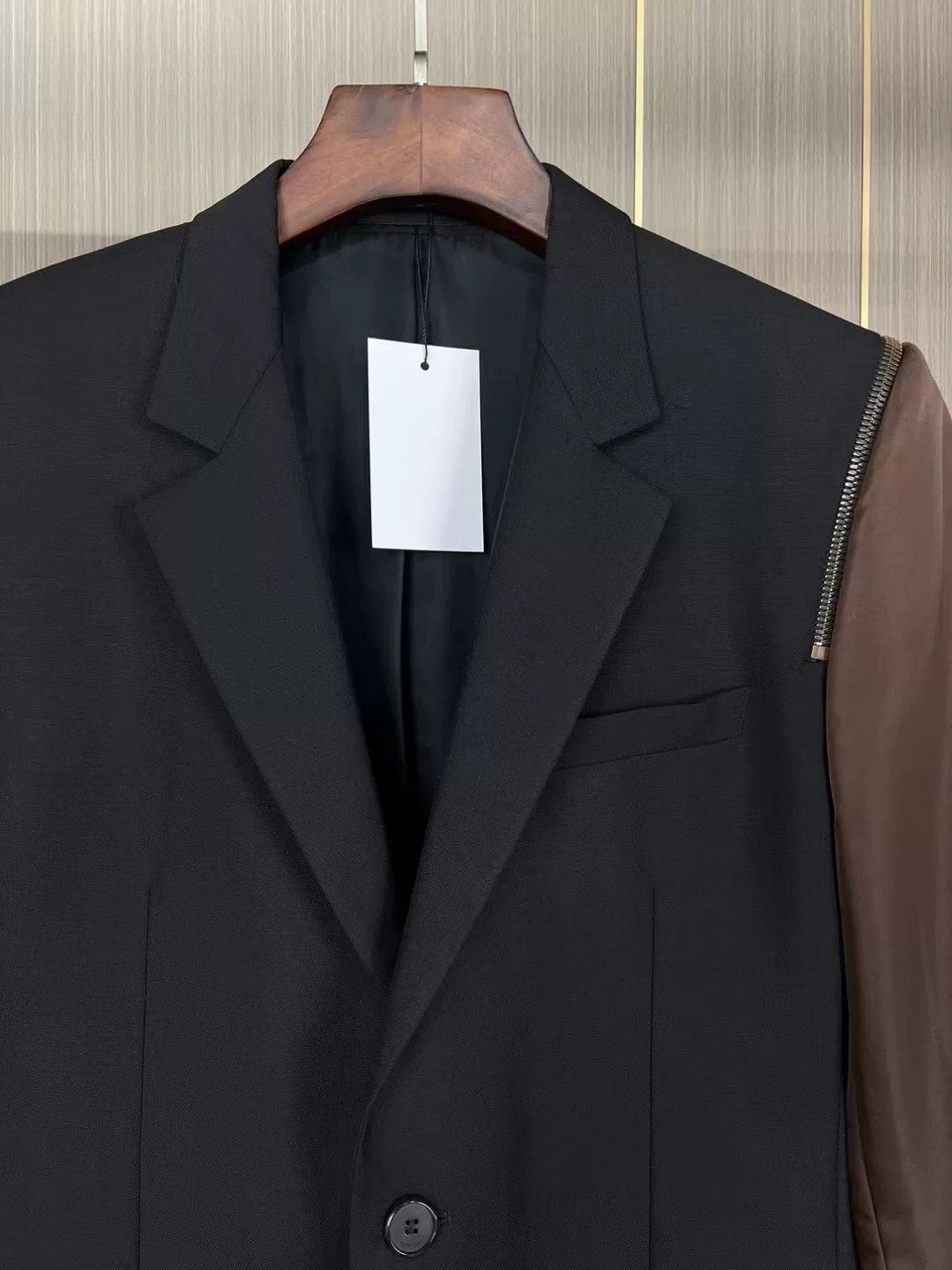 Givenchy Givenchy Zip-Detail Blazer with Brown Sleeves Size US M / EU 48-50 / 2 - 3 Thumbnail