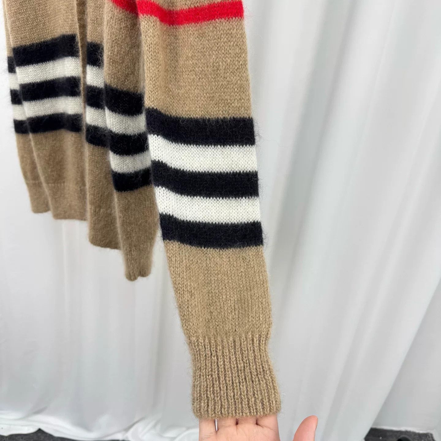 Burberry burberry cashmere striped knit cardigan Size US M / EU 48-50 / 2 - 4 Thumbnail