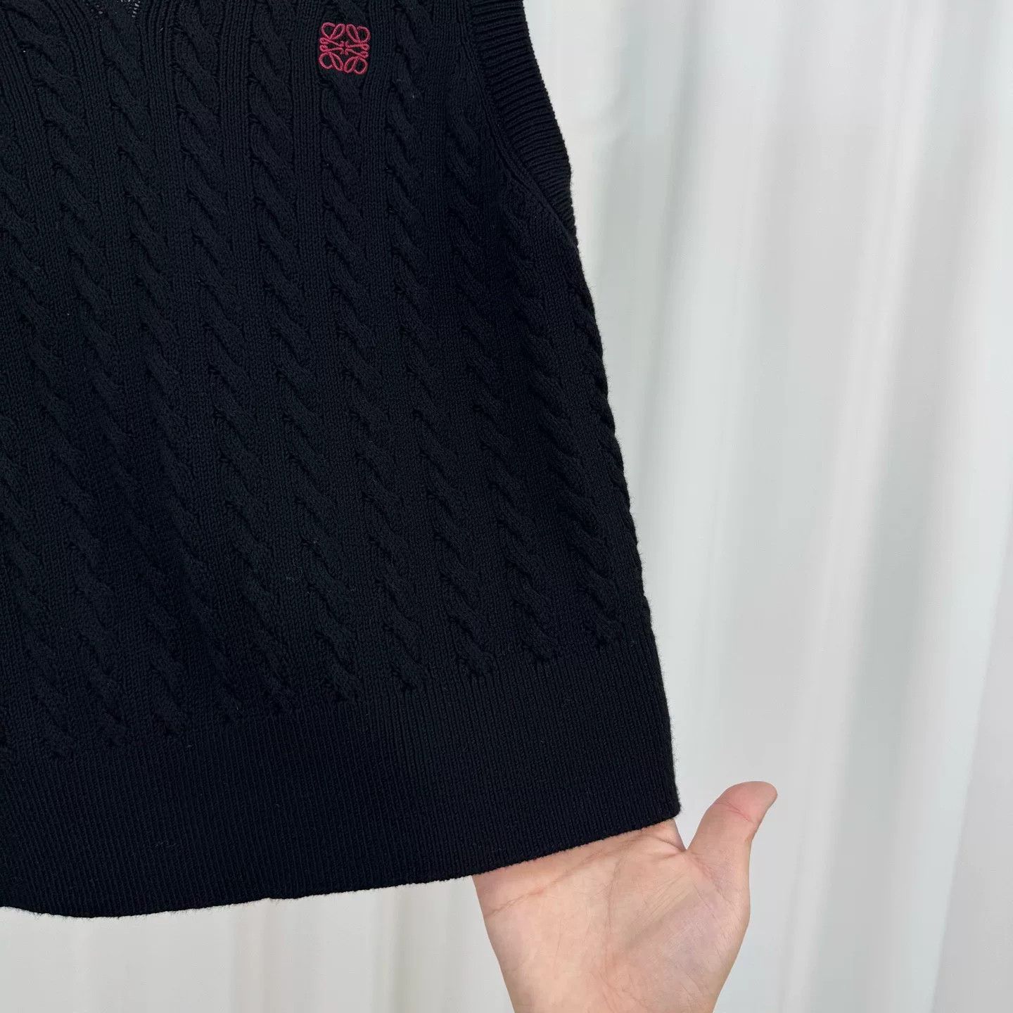 Loewe Loewe Black Embroidered Logo Knit Vest Size US L / EU 52-54 / 3 - 4 Thumbnail