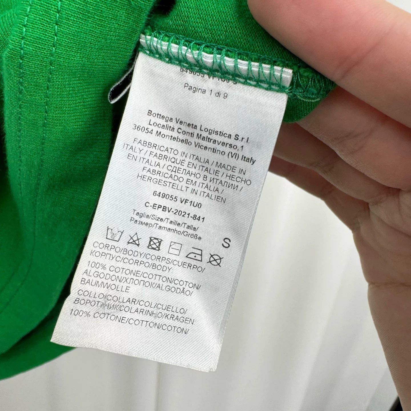 Bottega Veneta Bottega Veneta Embroidered Short Sleeve Green Tee Size US S / EU 44-46 / 1 - 8 Thumbnail
