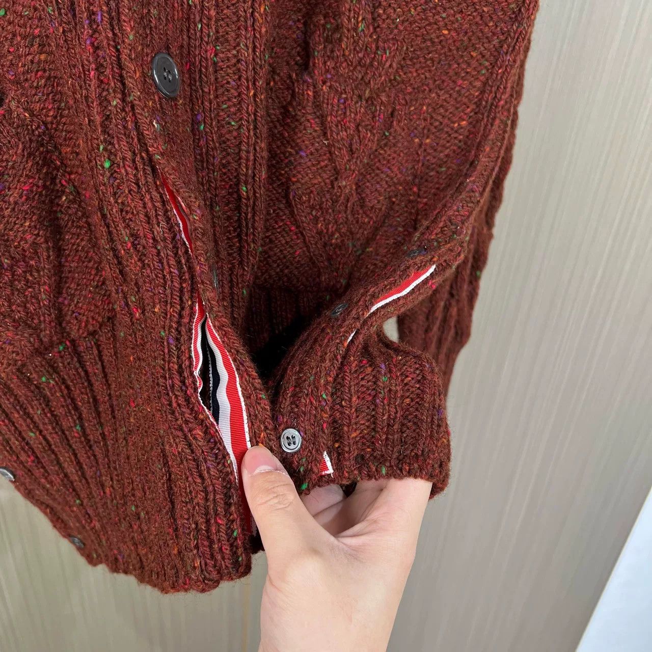 Thom Browne thom browne chunky knit cardigan with stripes Size US M / EU 48-50 / 2 - 3 Thumbnail