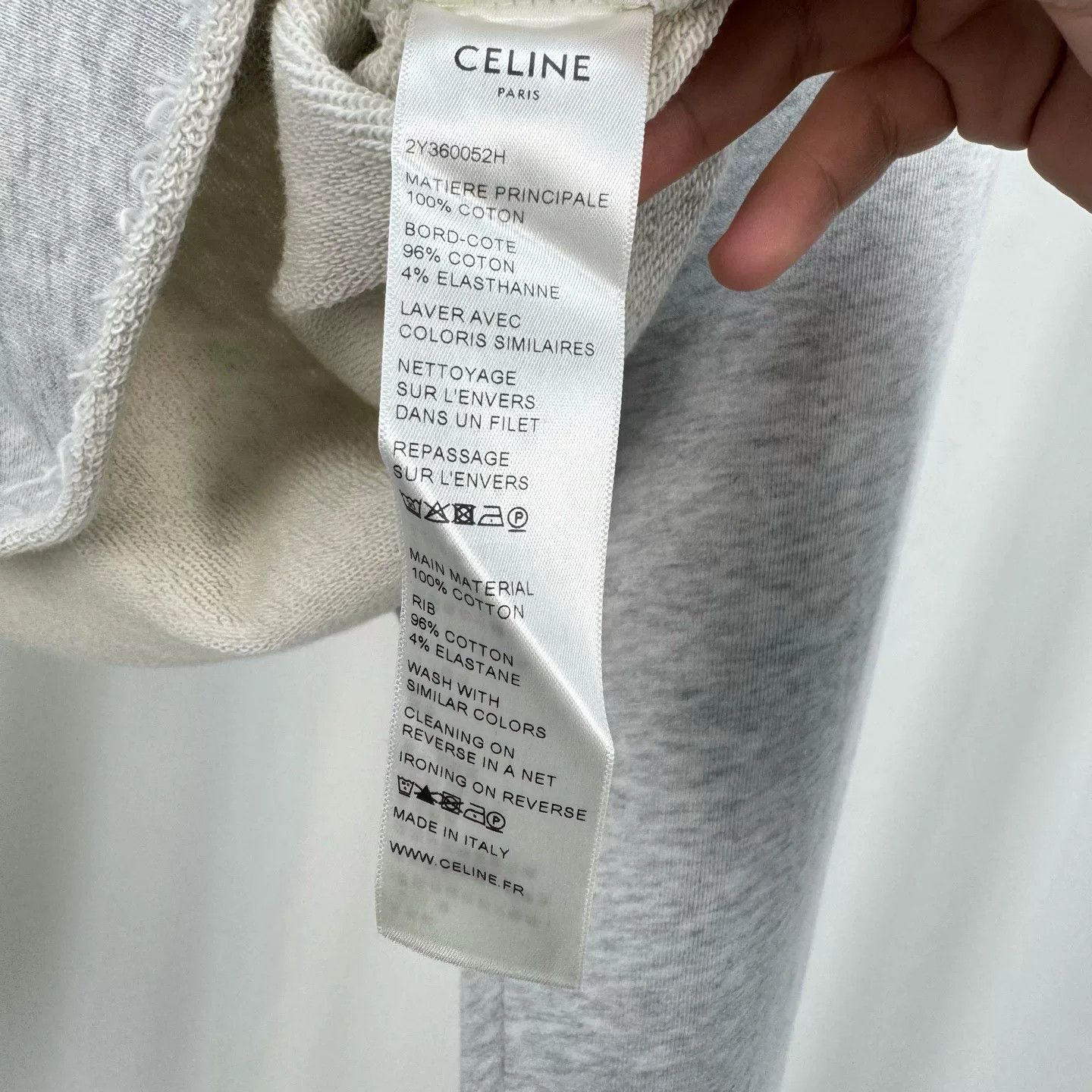 Celine celine short letter print crop sweatshirt Size S / US 4 / IT 40 - 6 Thumbnail