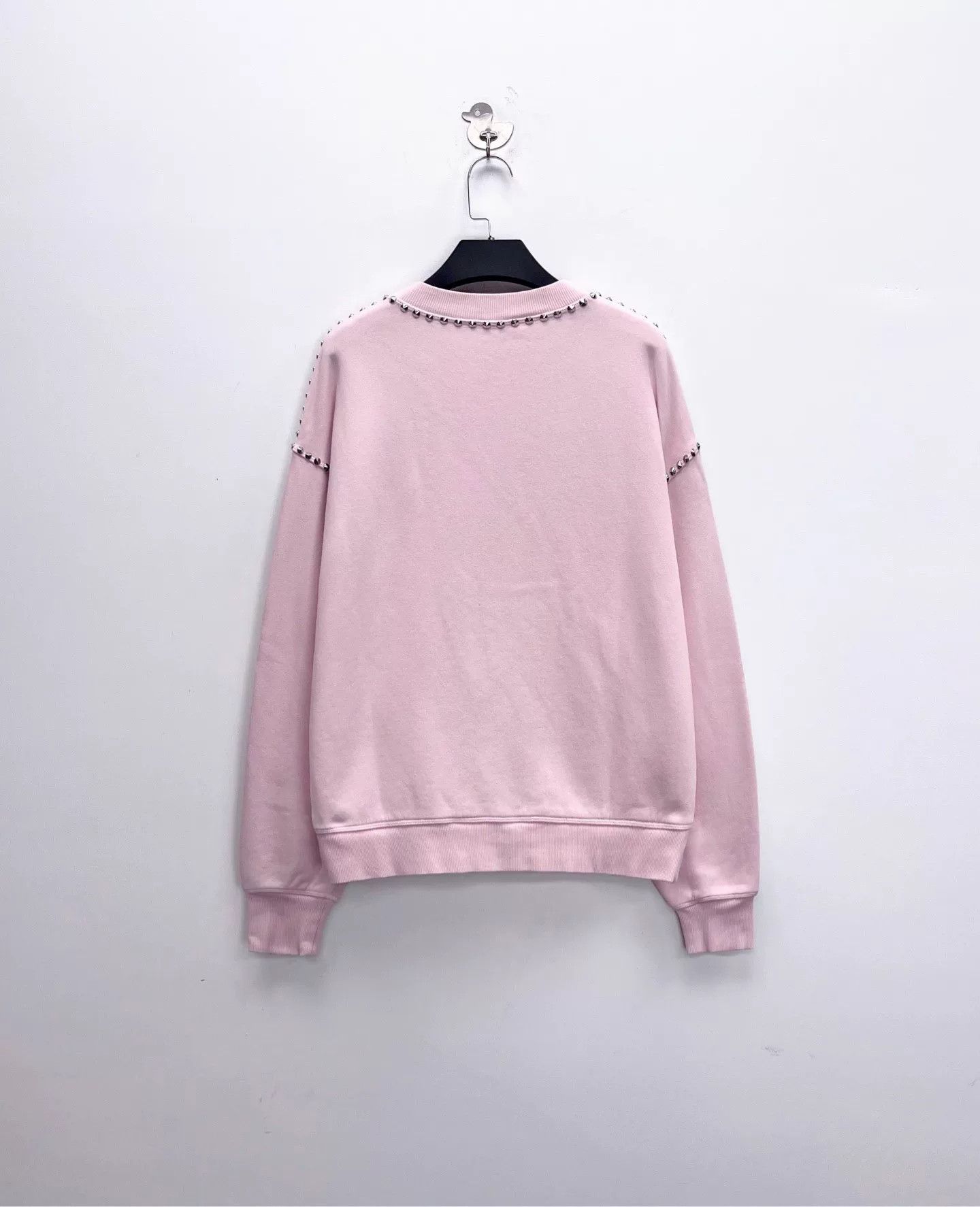 Miu Miu miu miu pink logo embellished sweatshirt Size XS / US 0-2 / IT 36-38 - 2 Thumbnail