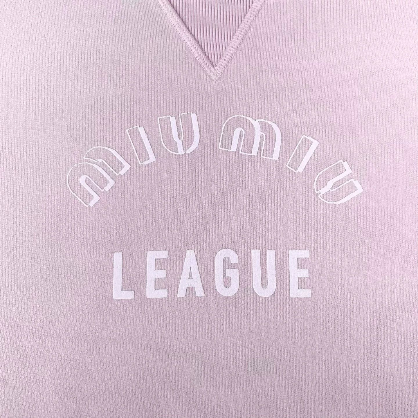 Miu Miu miu miu pink logo embellished sweatshirt Size XS / US 0-2 / IT 36-38 - 5 Thumbnail