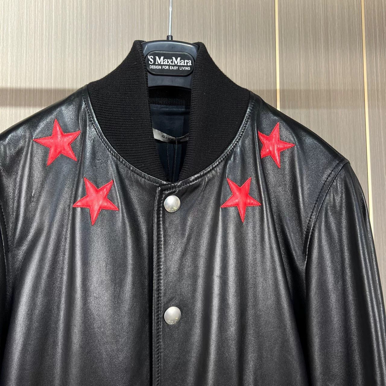 Givenchy Givenchy Black Leather Baseball Jacket Size US M / EU 48-50 / 2 - 3 Thumbnail