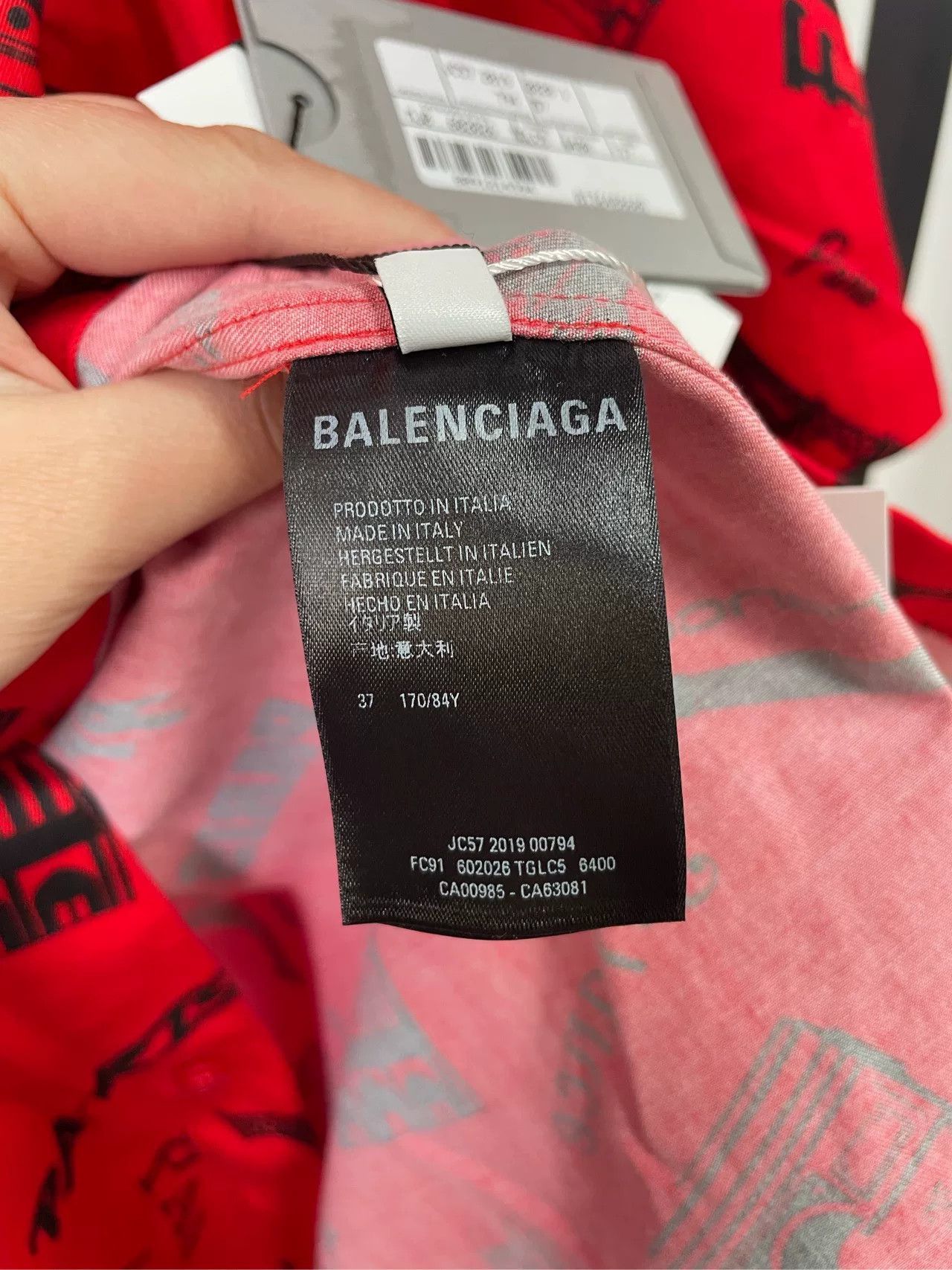 Balenciaga Balenciaga Red Eiffel Tower Shirt Size US M / EU 48-50 / 2 - 4 Thumbnail