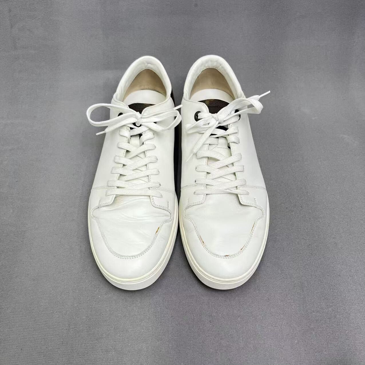 Louis Vuitton louis vuitton low-top leather sneakers in white Size US 10 / EU 43 - 2 Thumbnail
