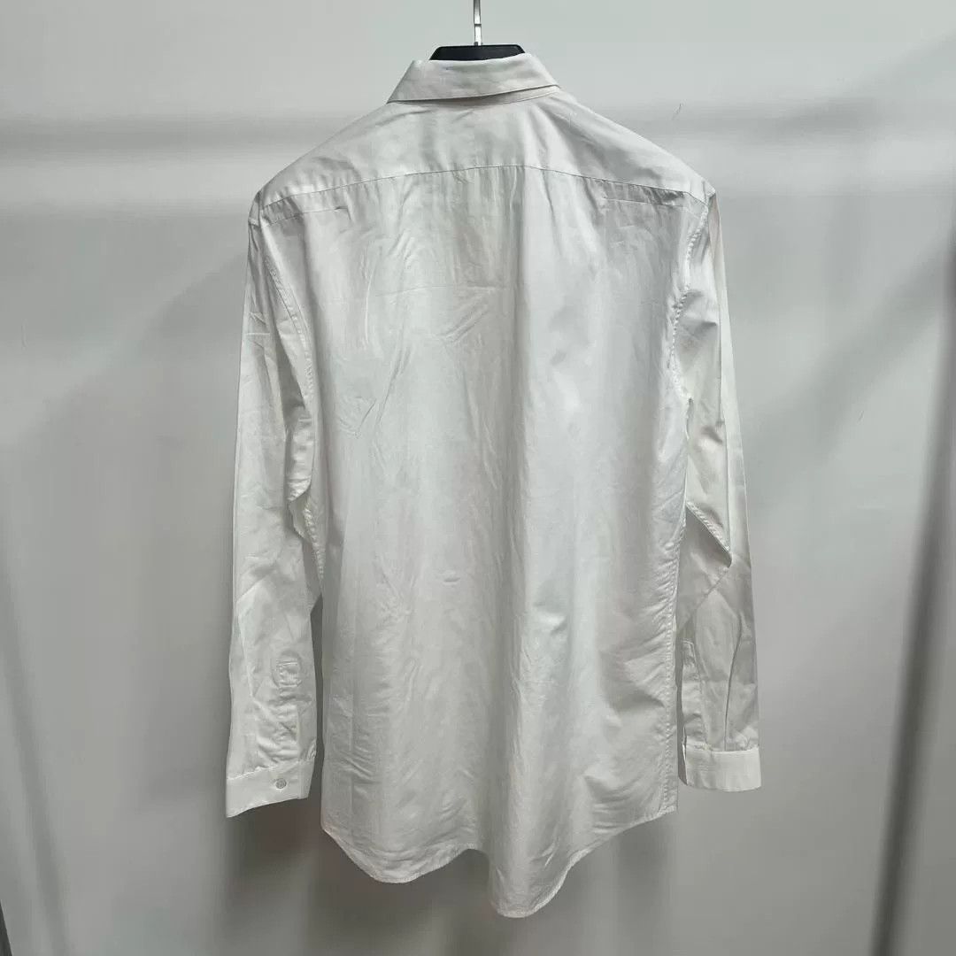 Dior Dior White CD Embroidered Long Sleeve Shirt Size US M / EU 48-50 / 2 - 2 Thumbnail