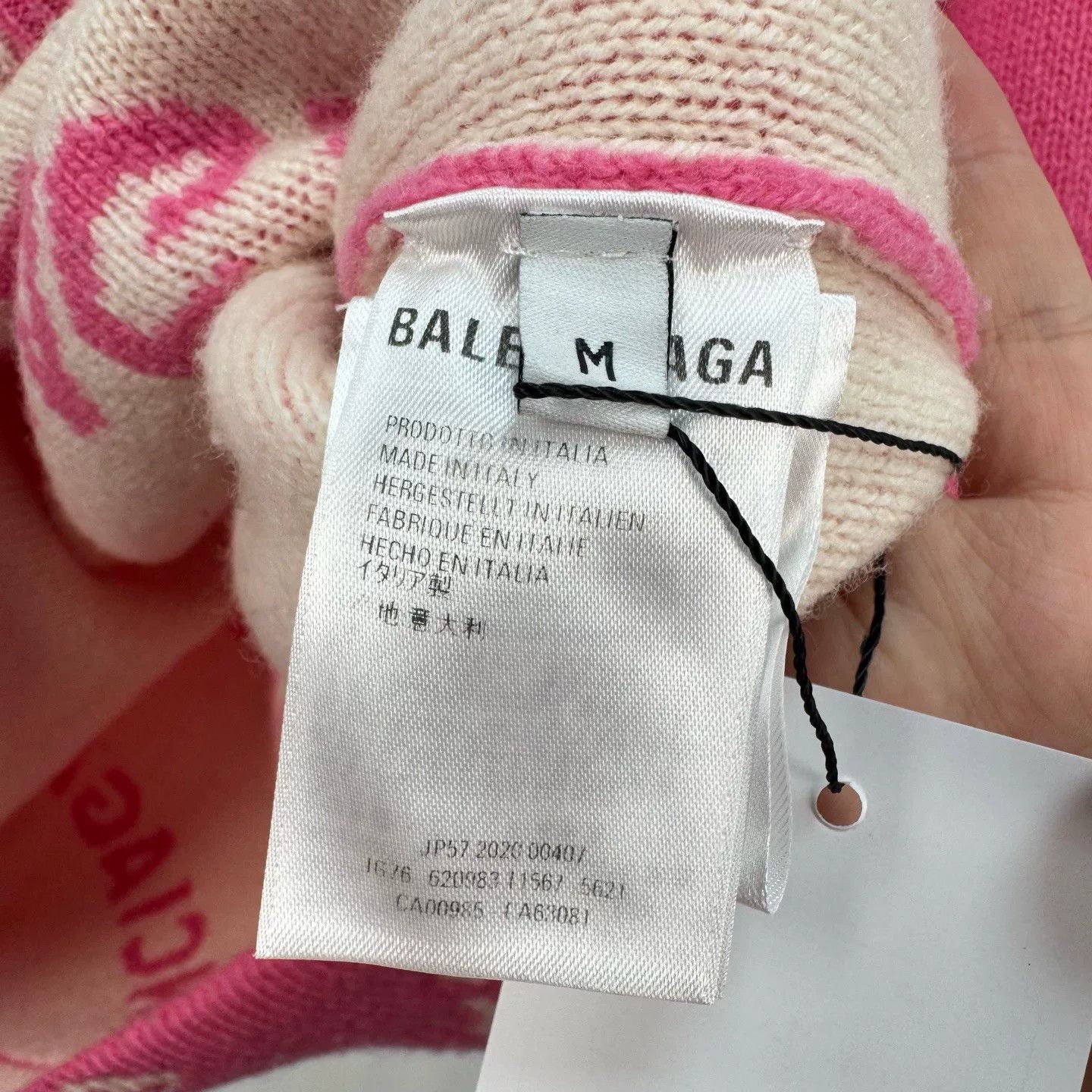 Balenciaga pink balenciaga knit sweater with logo Size M / US 6-8 / IT 42-44 - 5 Thumbnail