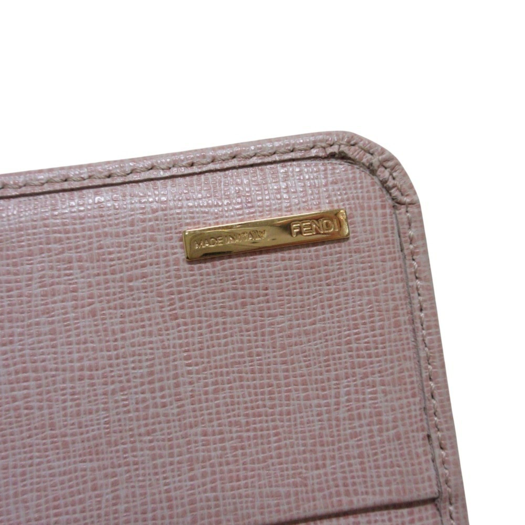 Fendi FENDI Leather Logo Plate Bifold Long Wallet 8M0251-00F09 FONDK Pink Women's Size ONE SIZE - 11 Thumbnail