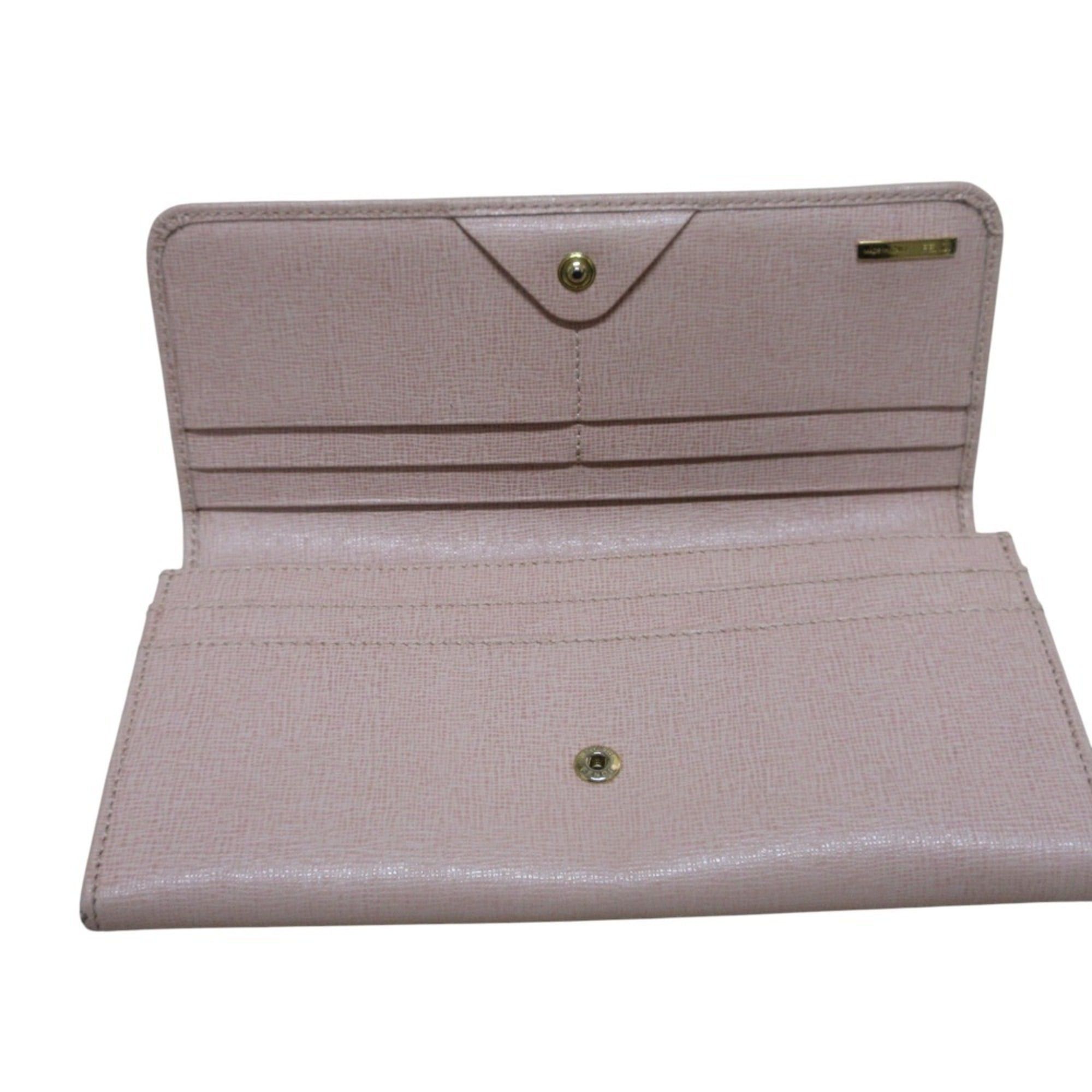 Fendi FENDI Leather Logo Plate Bifold Long Wallet 8M0251-00F09 FONDK Pink Women's Size ONE SIZE - 10 Thumbnail