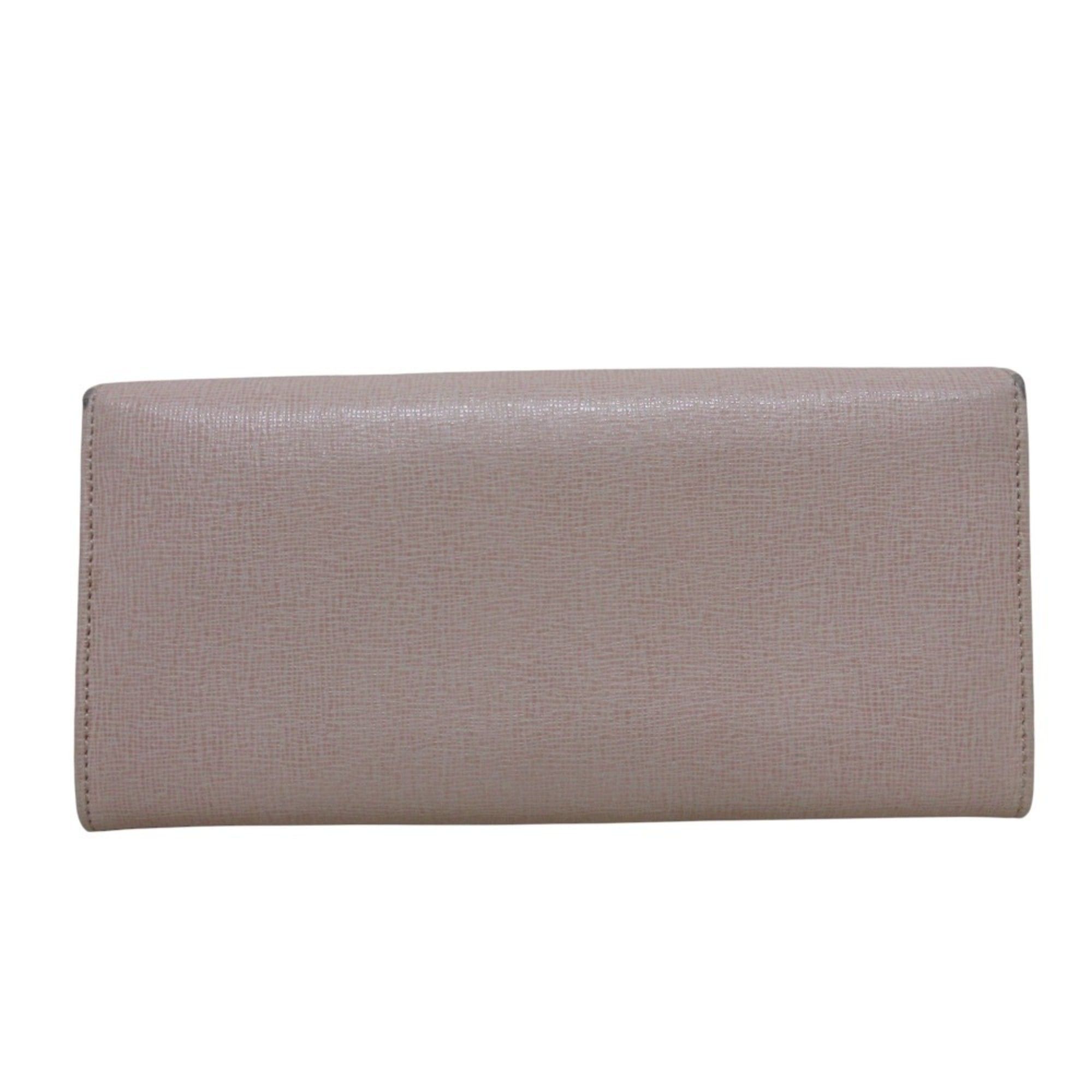 Fendi FENDI Leather Logo Plate Bifold Long Wallet 8M0251-00F09 FONDK Pink Women's Size ONE SIZE - 2 Thumbnail