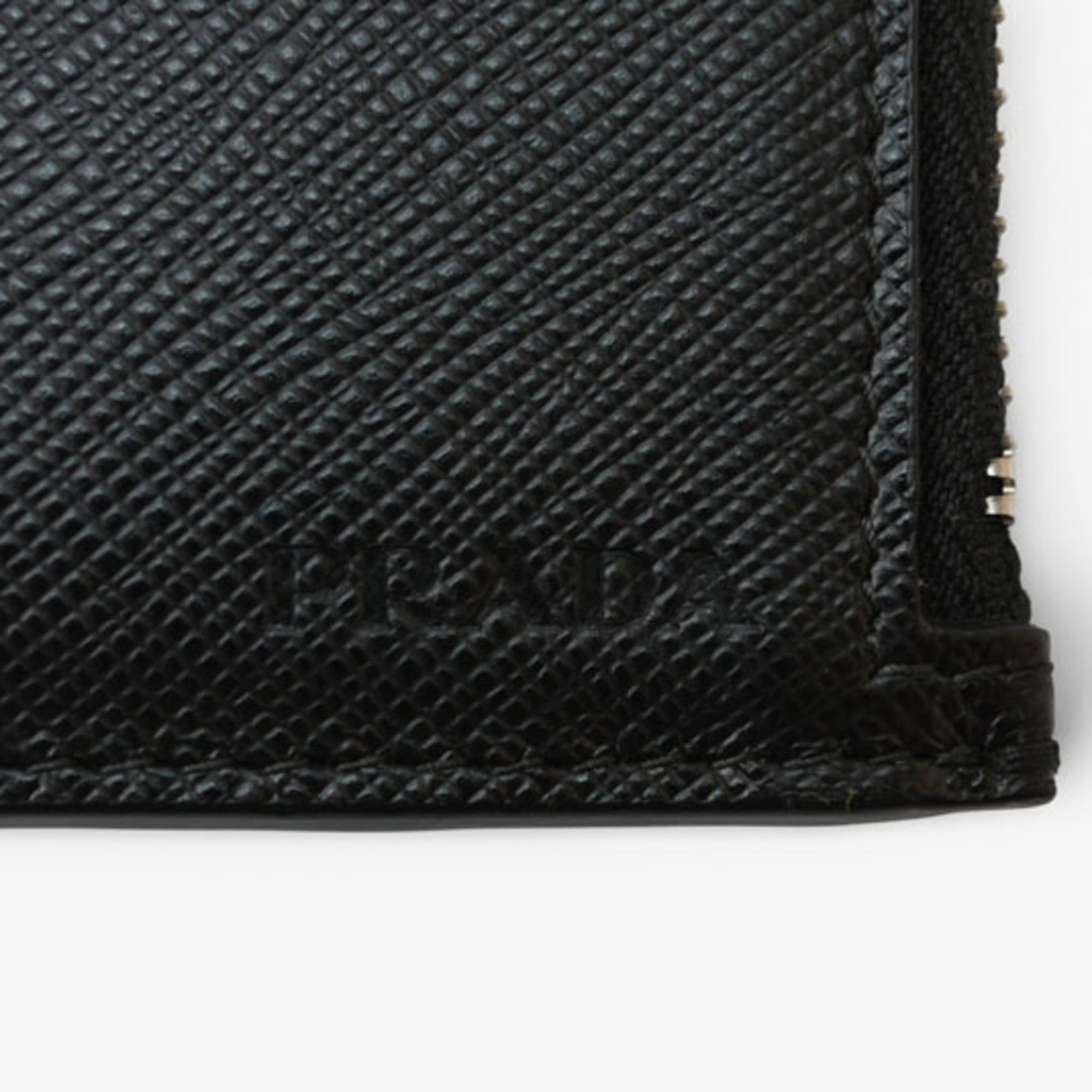 Prada Prada Fragment Case, Card Coin Leather, Nero Black Size ONE SIZE - 5 Thumbnail