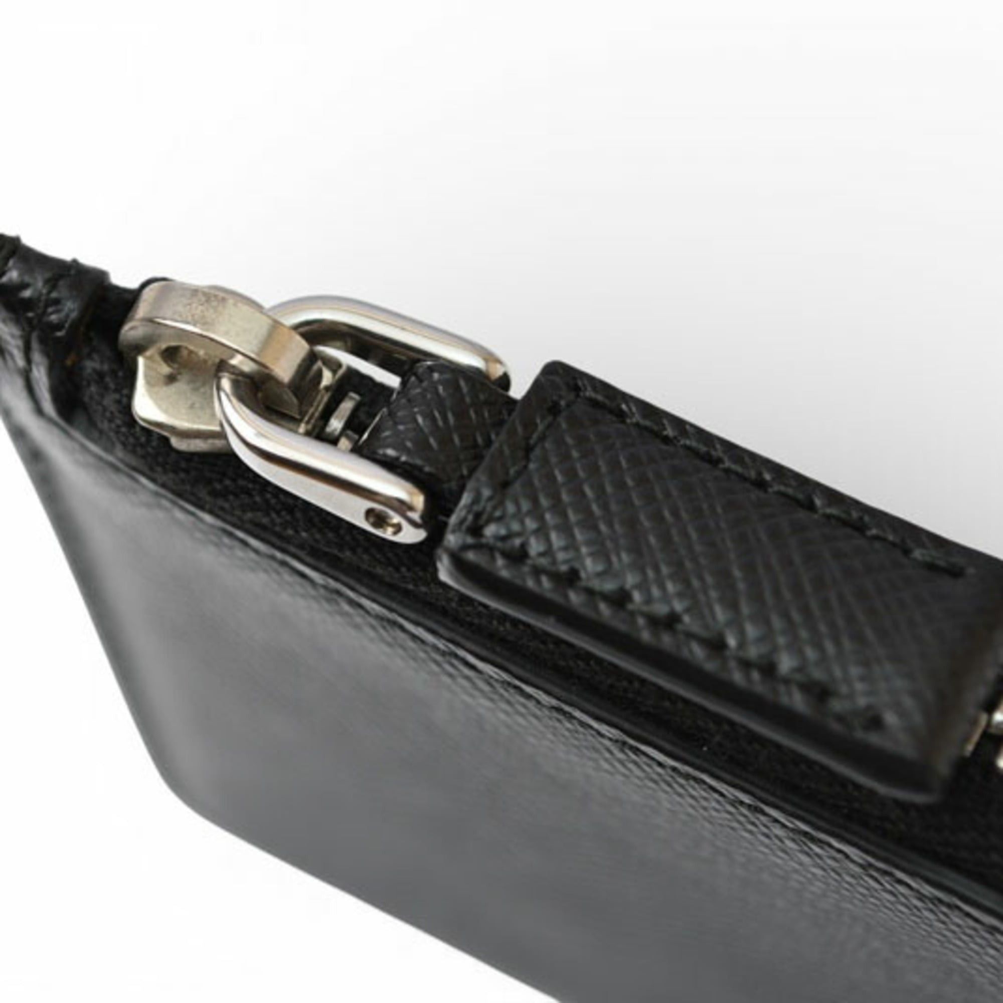 Prada Prada Fragment Case, Card Coin Leather, Nero Black Size ONE SIZE - 6 Thumbnail