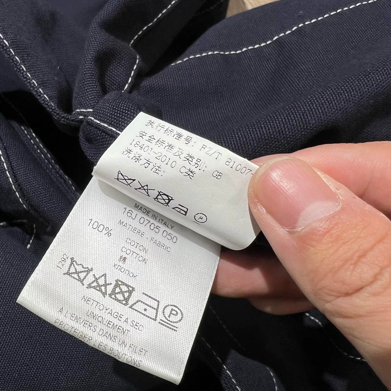 Givenchy Givenchy Long Stitch Coat in Navy Blue Size US M / EU 48-50 / 2 - 6 Thumbnail