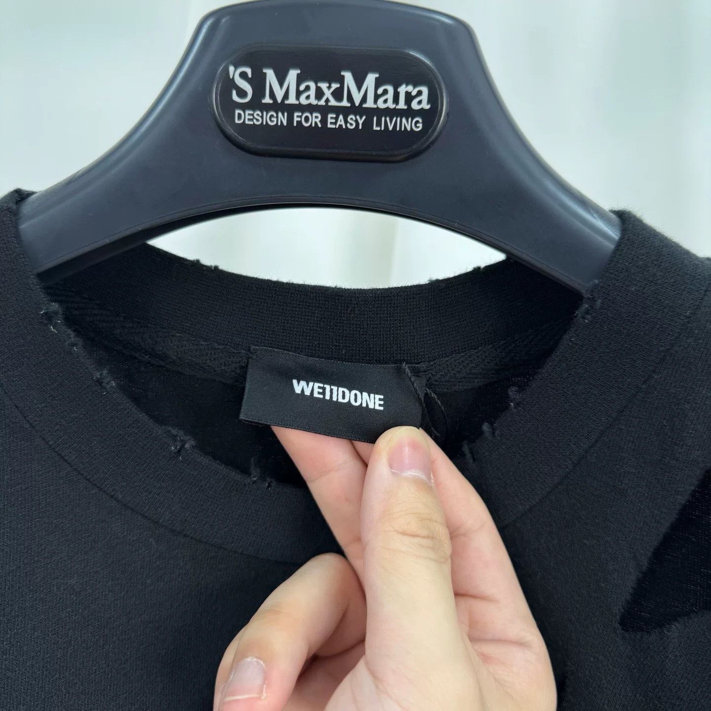 WE11DONE we11done black distressed short sleeve t-shirt Size XS / US 0-2 / IT 36-38 - 5 Thumbnail