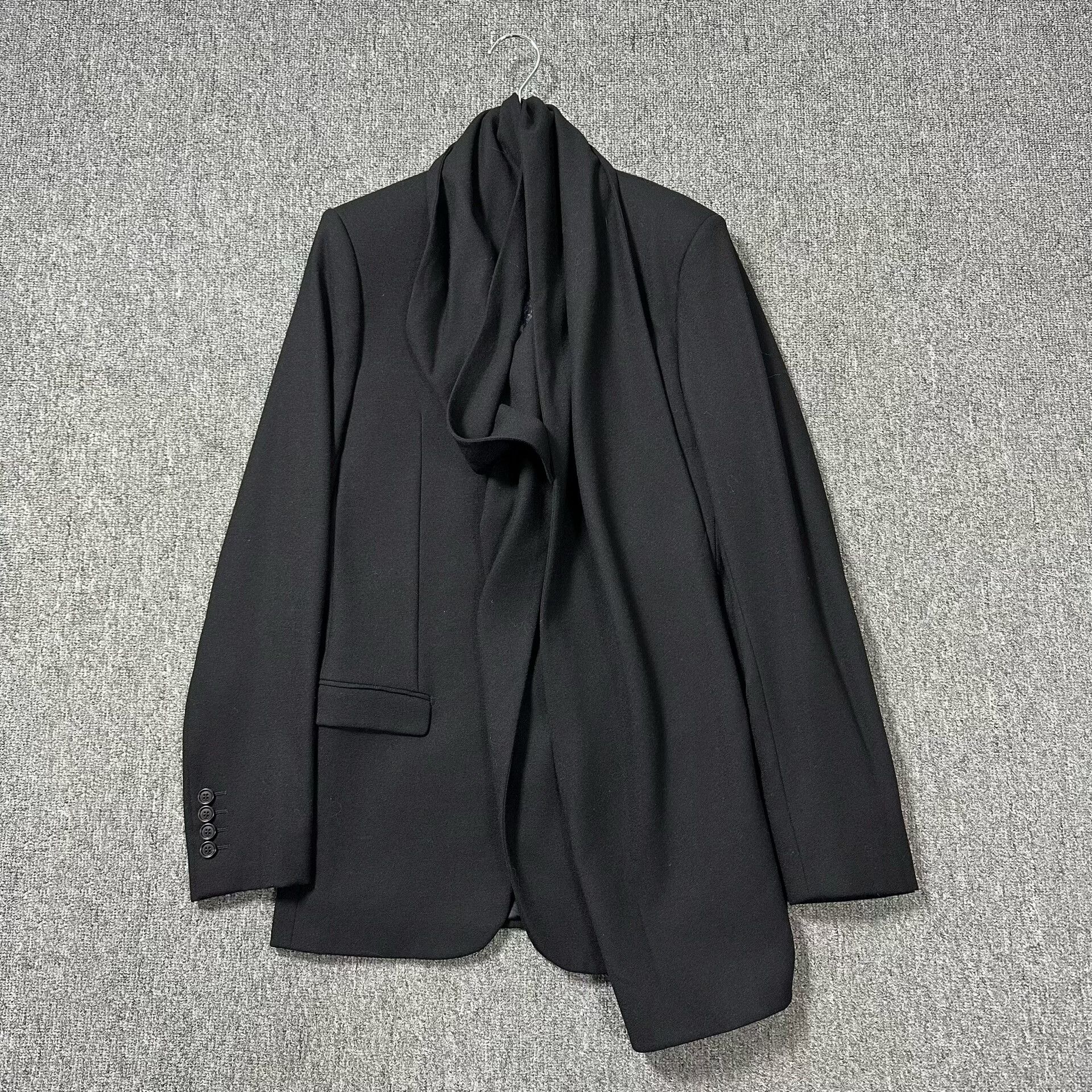 Dior Dior Black Scarf Collar Suit Jacket Size US M / EU 48-50 / 2 - 2 Thumbnail
