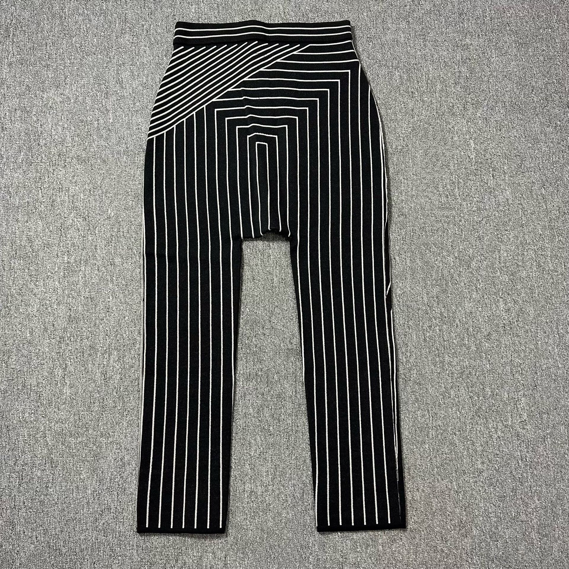 Rick Owens striped knit hooded cardigan and pants set Size US M / EU 48-50 / 2 - 5 Thumbnail