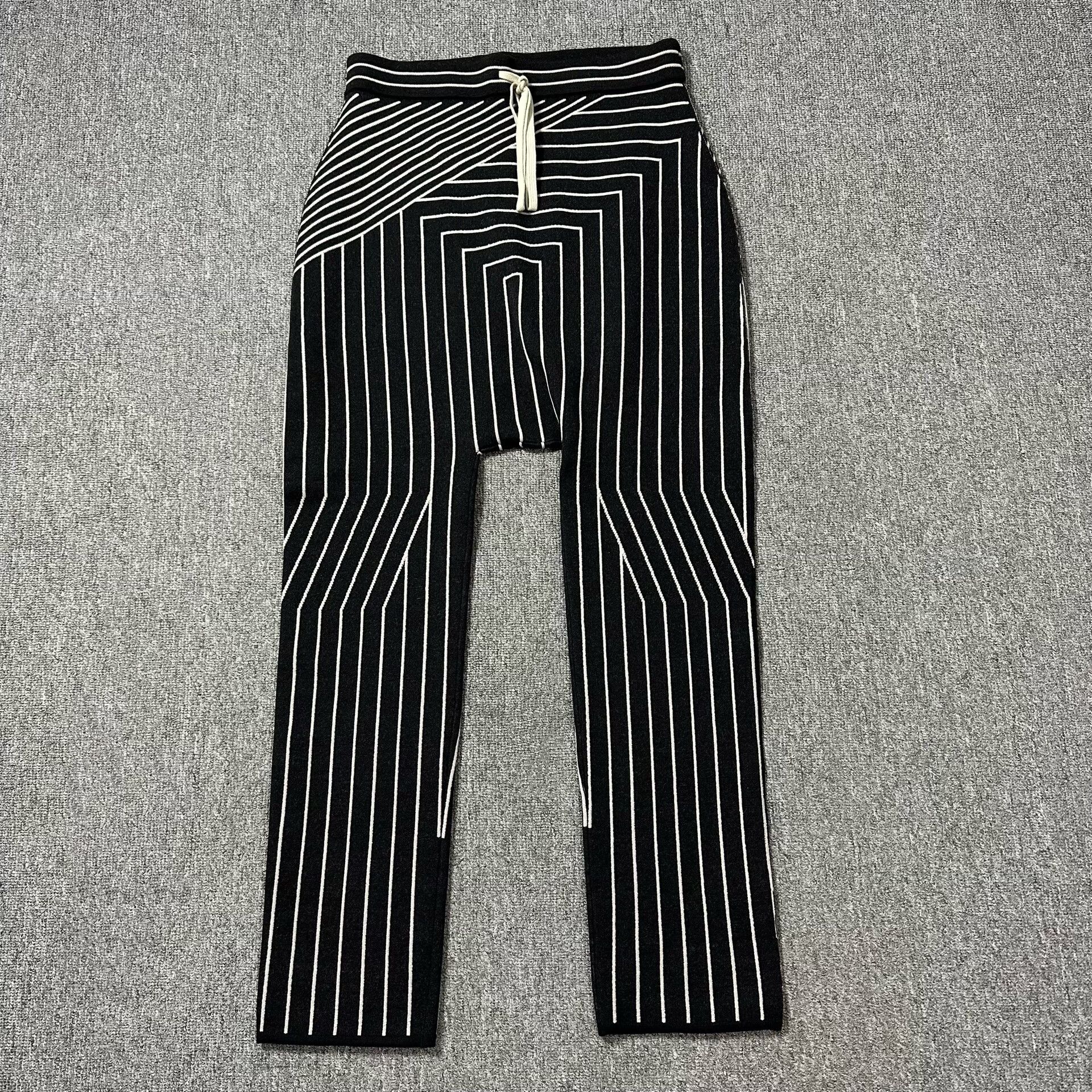 Rick Owens striped knit hooded cardigan and pants set Size US M / EU 48-50 / 2 - 4 Thumbnail