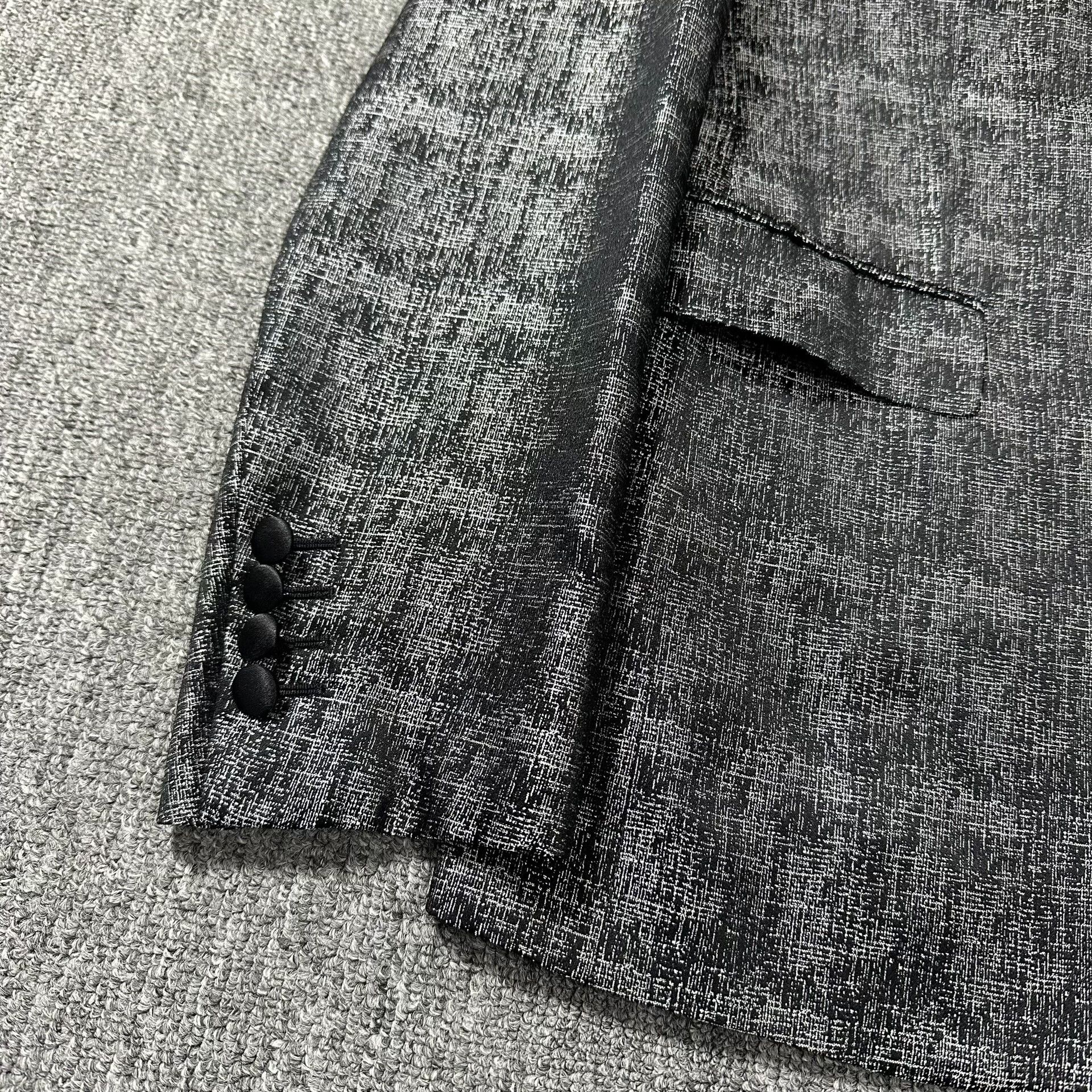 Dior Dior Black and White Satin Weave Suit Size US M / EU 48-50 / 2 - 2 Thumbnail
