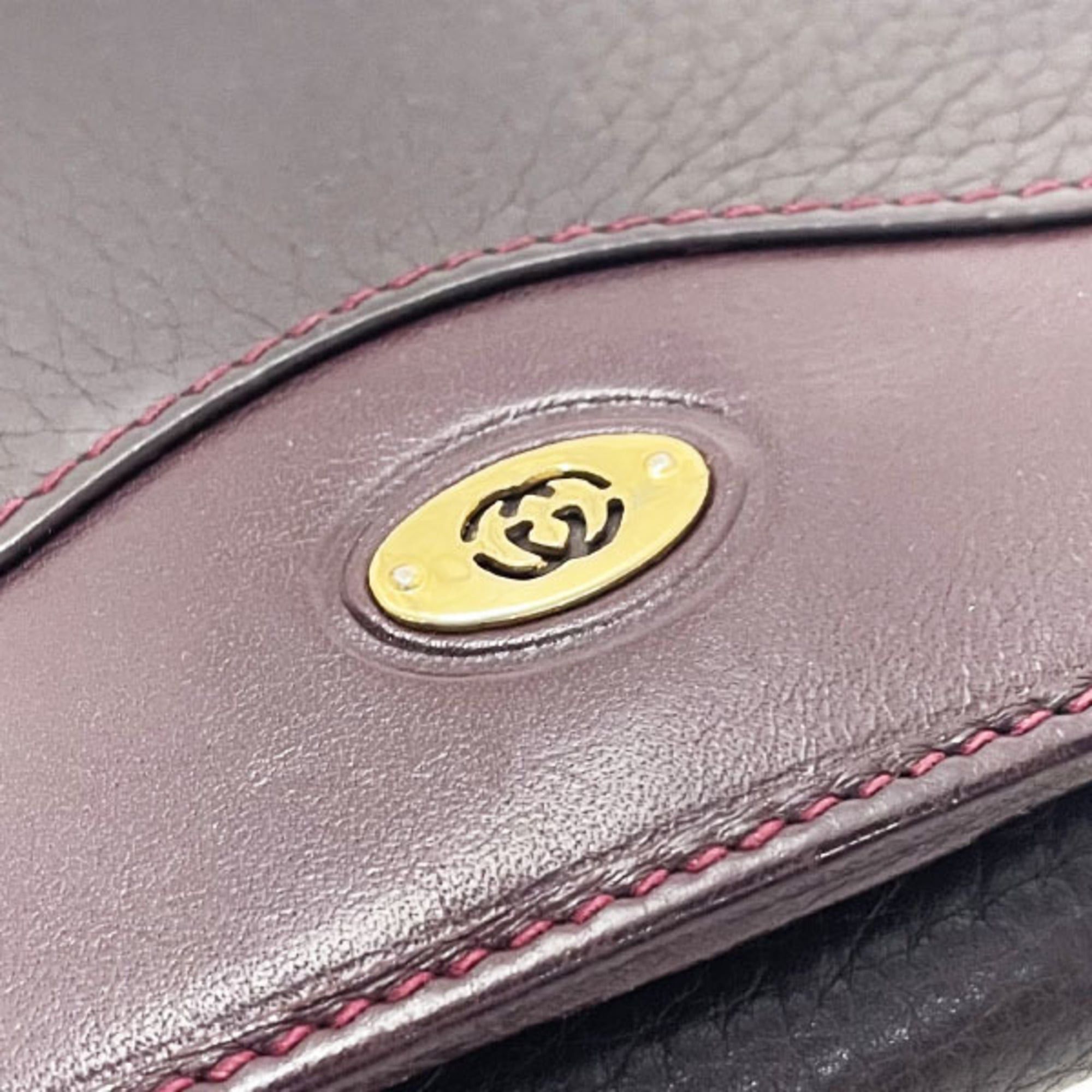 Gucci Gucci Old Leather Long Wallet, Bordeaux 035 0416, GUCCI Bifold Wallet SYN-16104 Size ONE SIZE - 5 Thumbnail