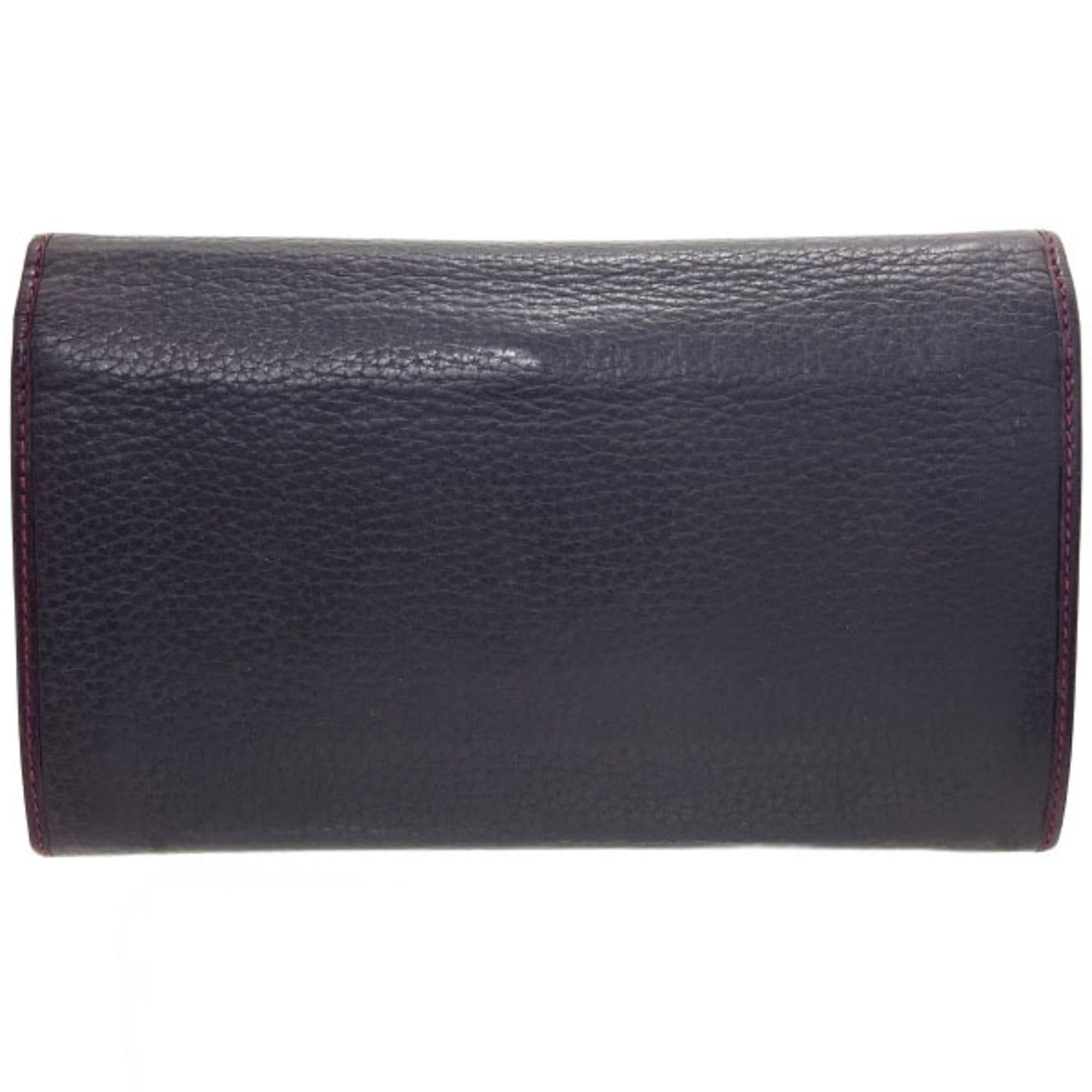 Gucci Gucci Old Leather Long Wallet, Bordeaux 035 0416, GUCCI Bifold Wallet SYN-16104 Size ONE SIZE - 2 Thumbnail