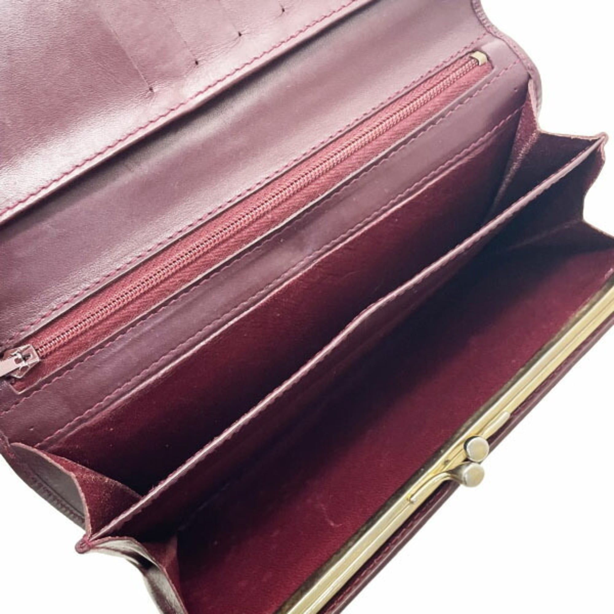 Gucci Gucci Old Leather Long Wallet, Bordeaux 035 0416, GUCCI Bifold Wallet SYN-16104 Size ONE SIZE - 7 Thumbnail