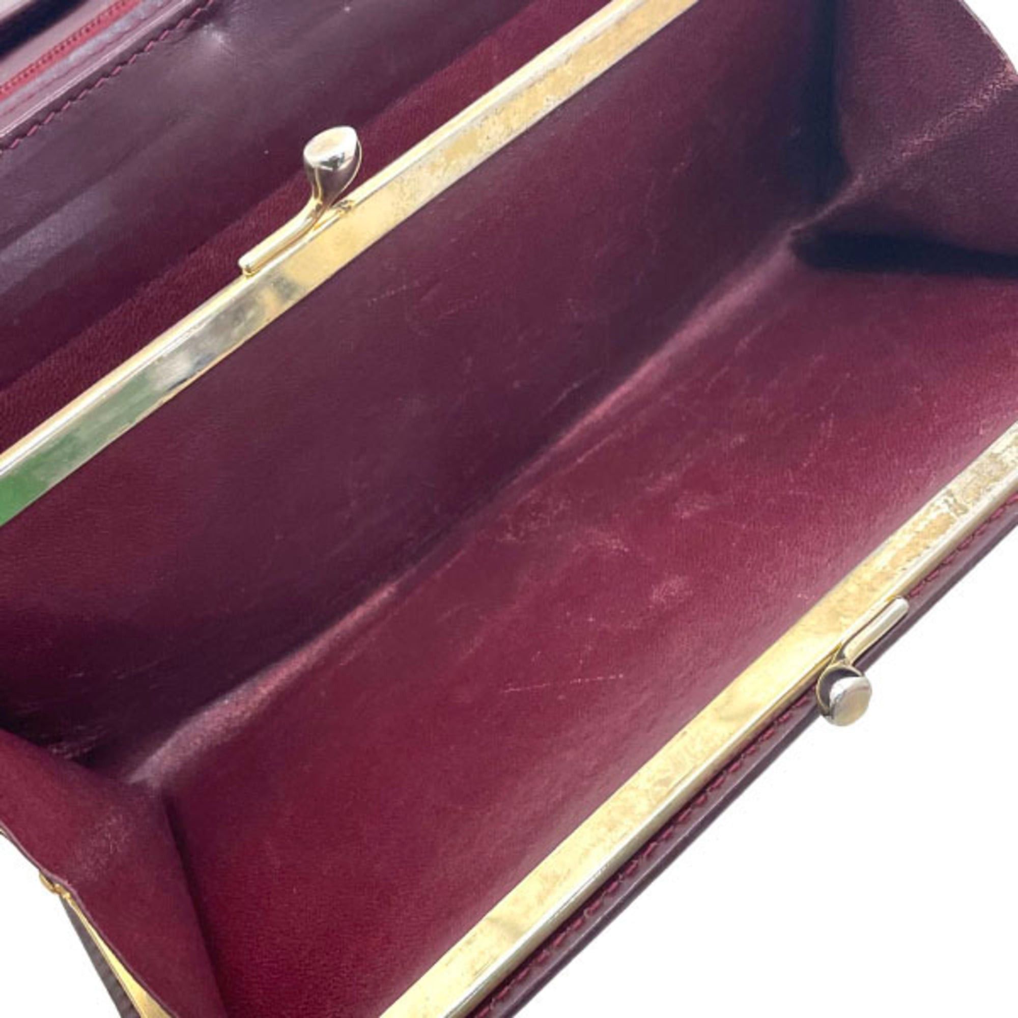 Gucci Gucci Old Leather Long Wallet, Bordeaux 035 0416, GUCCI Bifold Wallet SYN-16104 Size ONE SIZE - 8 Thumbnail