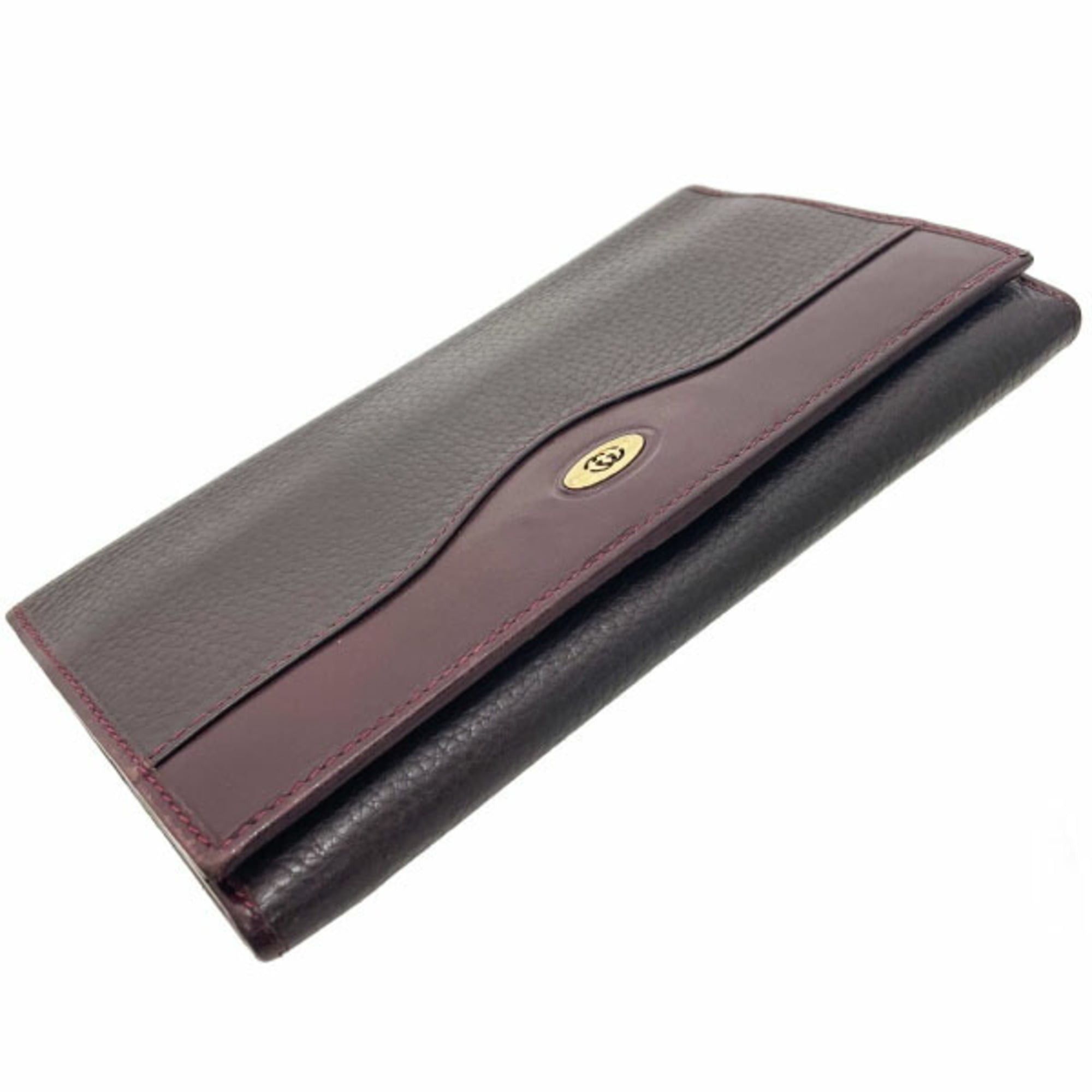 Gucci Gucci Old Leather Long Wallet, Bordeaux 035 0416, GUCCI Bifold Wallet SYN-16104 Size ONE SIZE - 4 Thumbnail