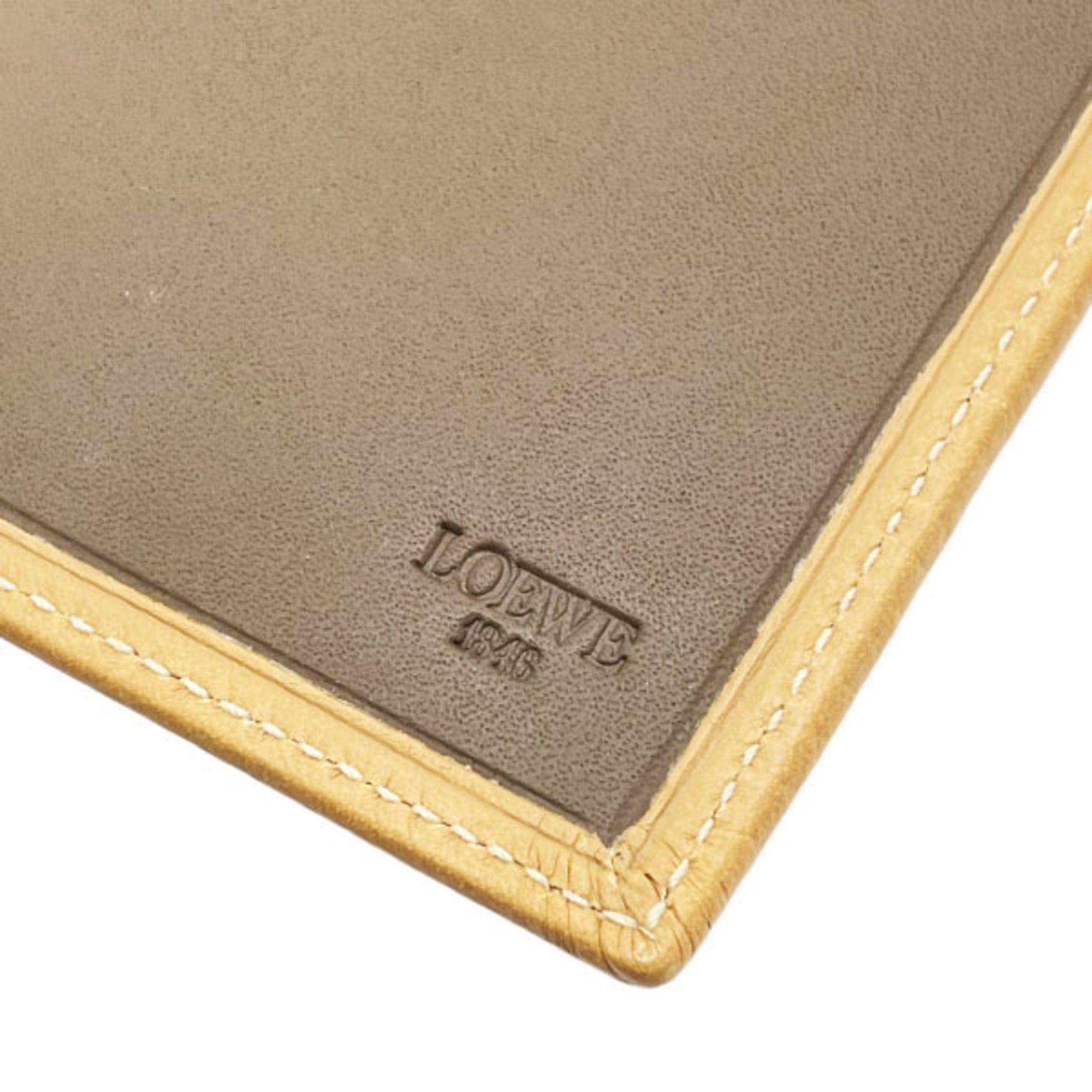 Loewe Loewe Anagram Bifold Long Wallet in Leather, Camel and Brown, HWN-16120 Size ONE SIZE - 10 Thumbnail