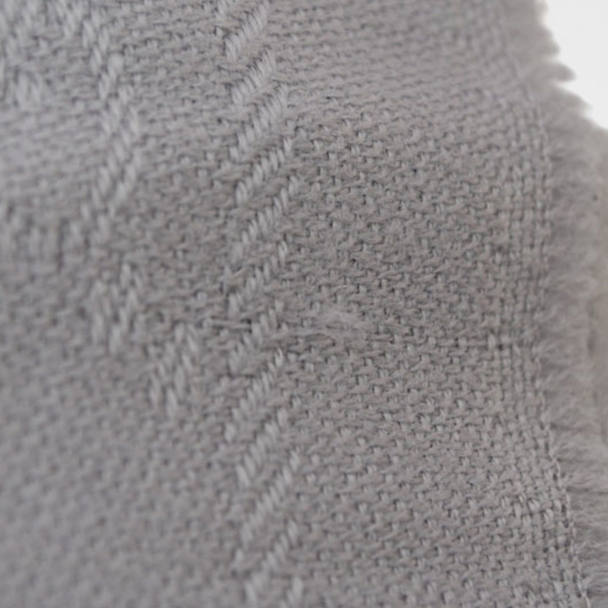 Gucci Gucci Winter Scarf, 100% Wool with GG Pattern, Light Silver Size ONE SIZE - 5 Thumbnail