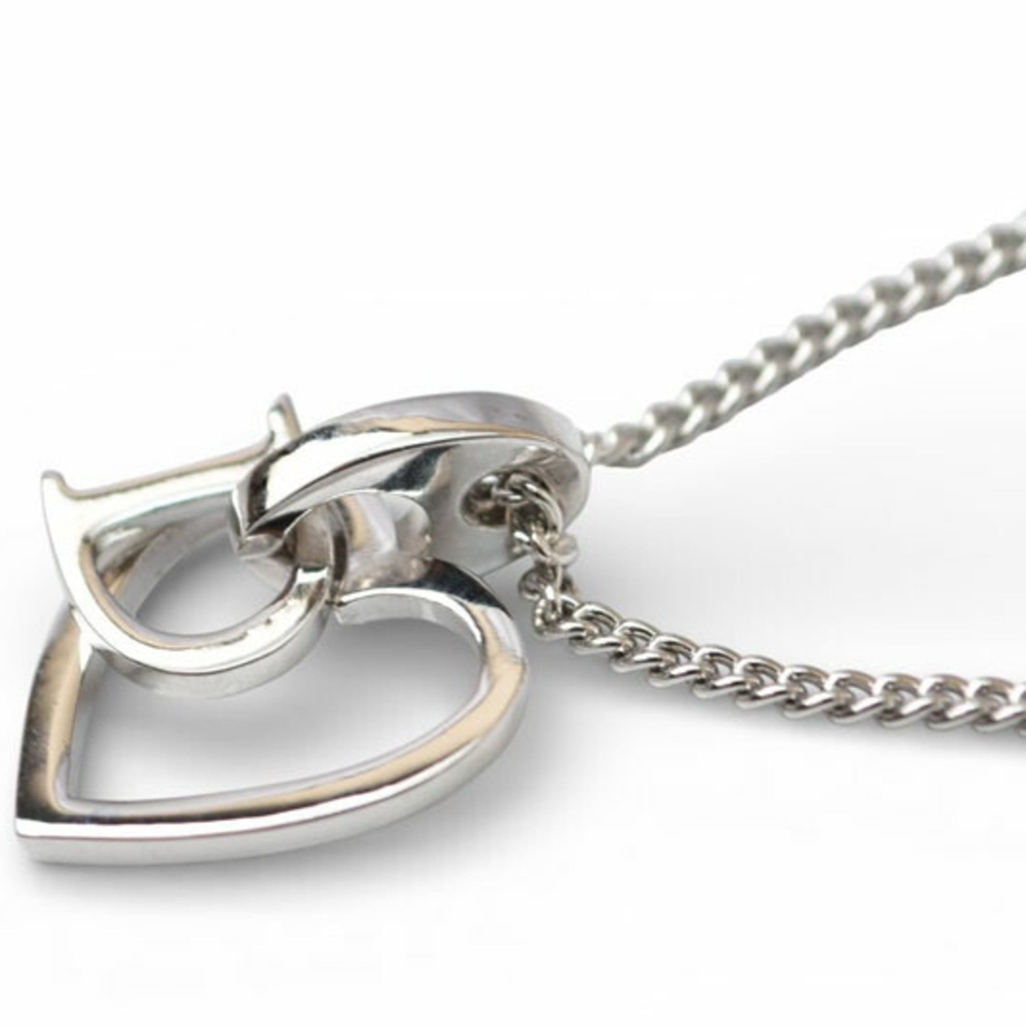 Dior Christian Dior necklace with D motif and heart in silver Size ONE SIZE - 6 Thumbnail
