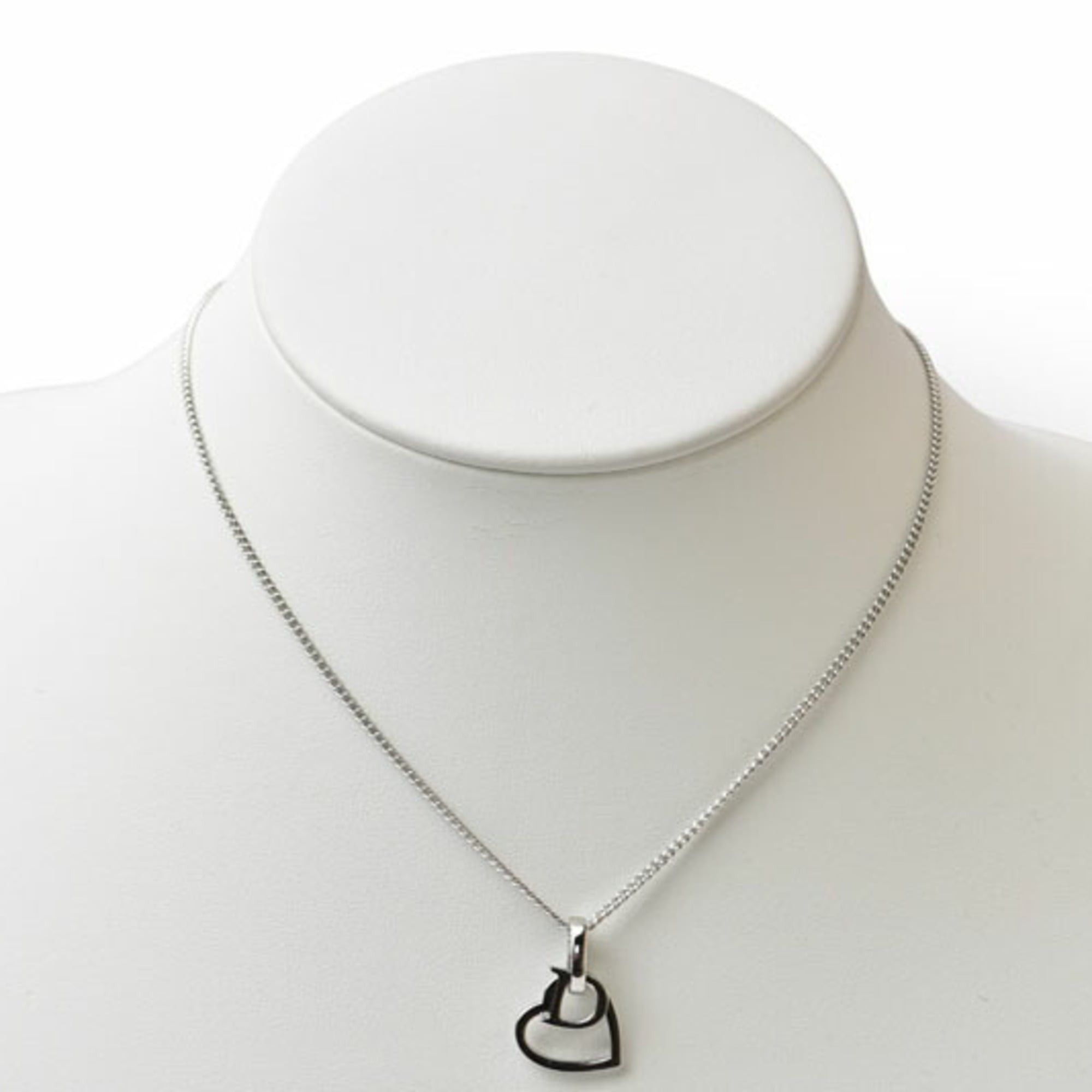 Dior Christian Dior necklace with D motif and heart in silver Size ONE SIZE - 4 Thumbnail