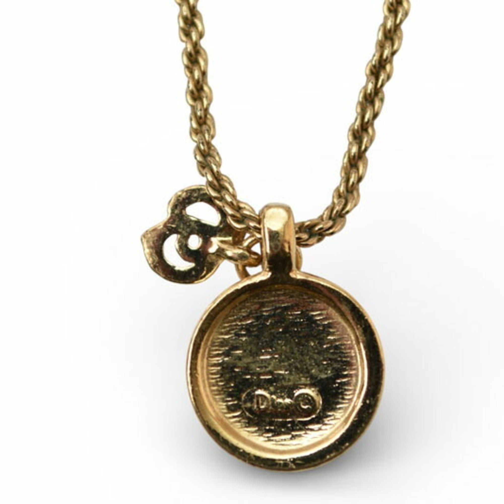 Dior Christian Dior necklace with circle rhinestones in gold Size ONE SIZE - 6 Thumbnail
