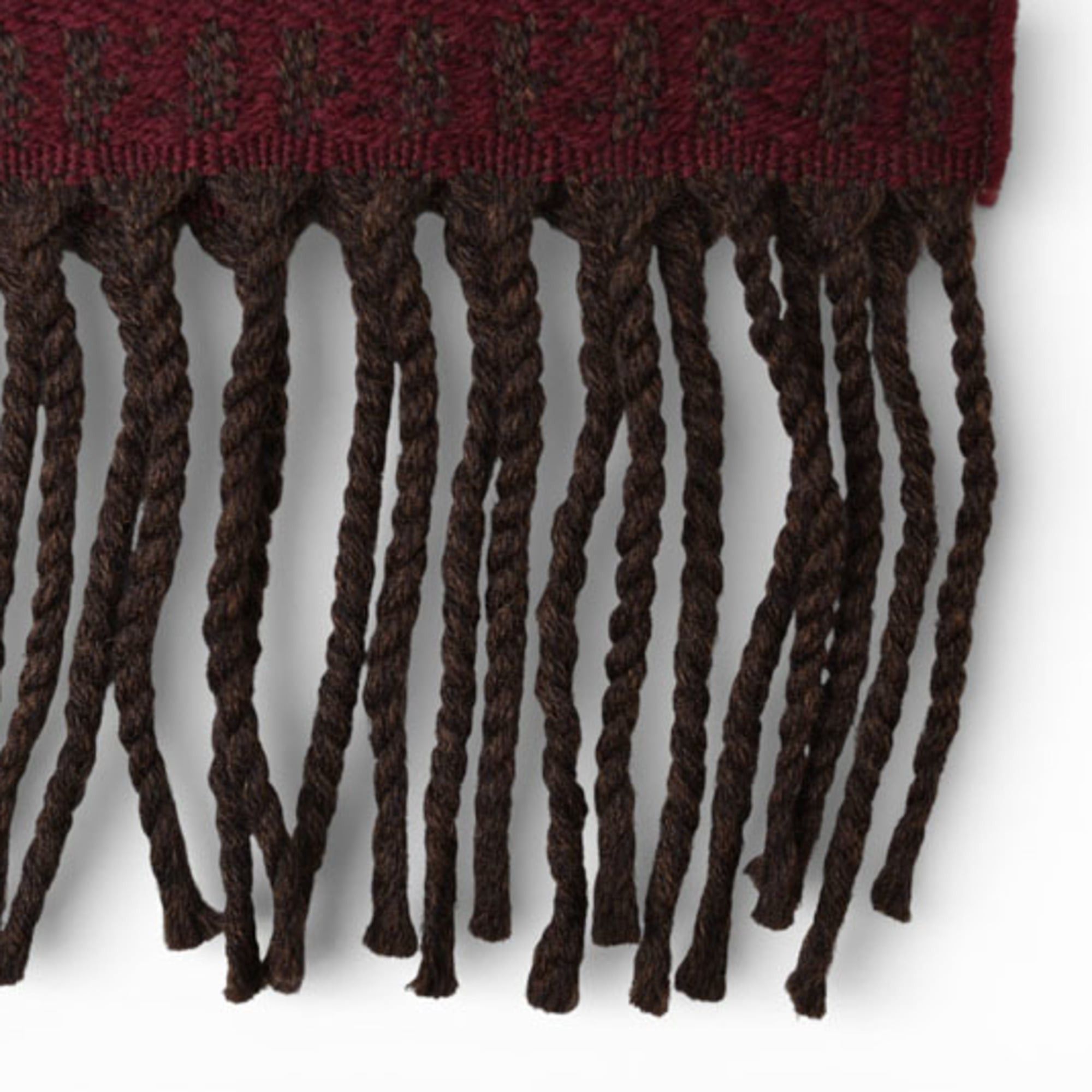 Fendi Fendi Winter Scarf, 100% Wool, Burgundy Size ONE SIZE - 5 Thumbnail