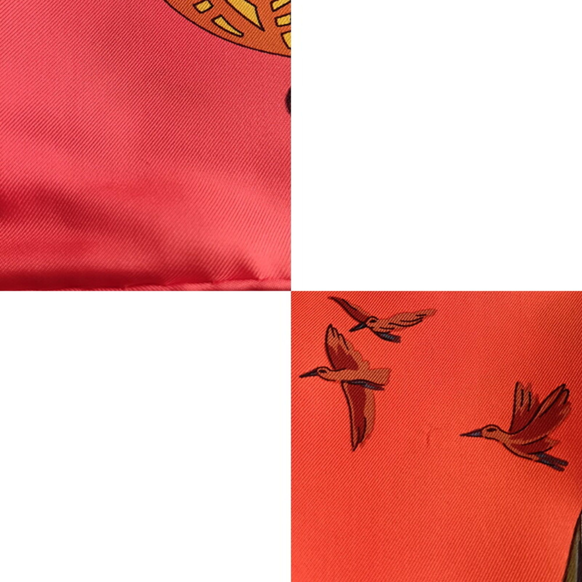 Hermes Hermes Hermès Carré 90 Scarf/Muffler, 90, L'ATLANTIDE, Orange Size ONE SIZE - 21 Thumbnail