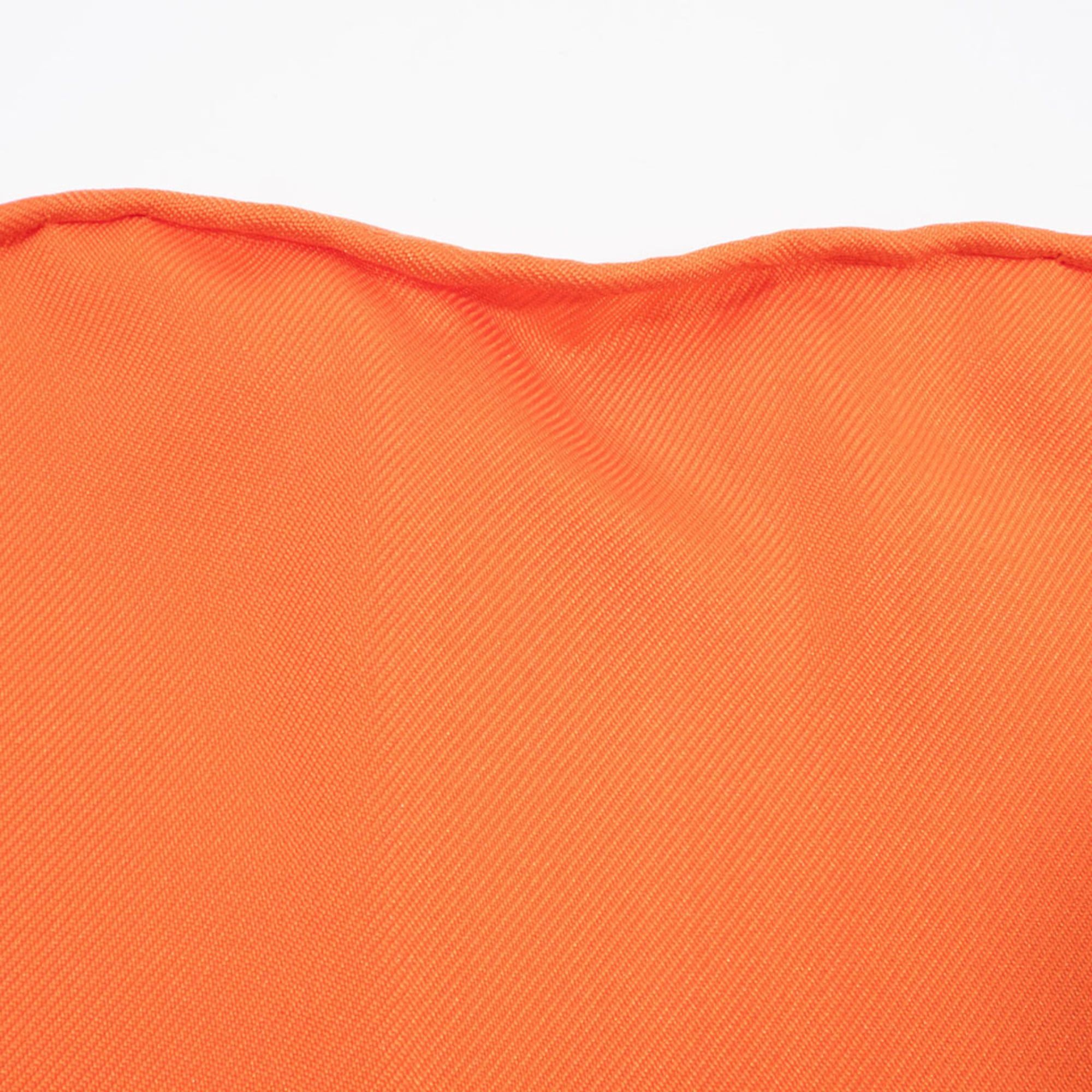 Hermes Hermes Hermès Carré 90 Scarf/Muffler, 90, L'ATLANTIDE, Orange Size ONE SIZE - 15 Thumbnail