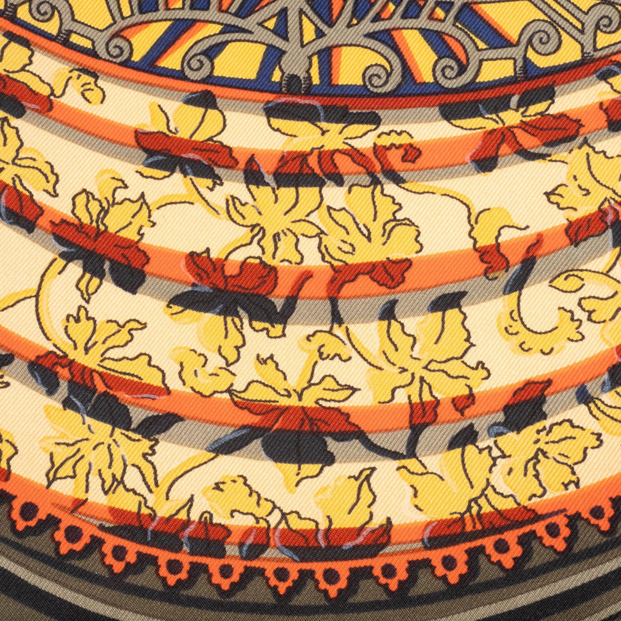 Hermes Hermes Hermès Carré 90 Scarf/Muffler, 90, L'ATLANTIDE, Orange Size ONE SIZE - 19 Thumbnail