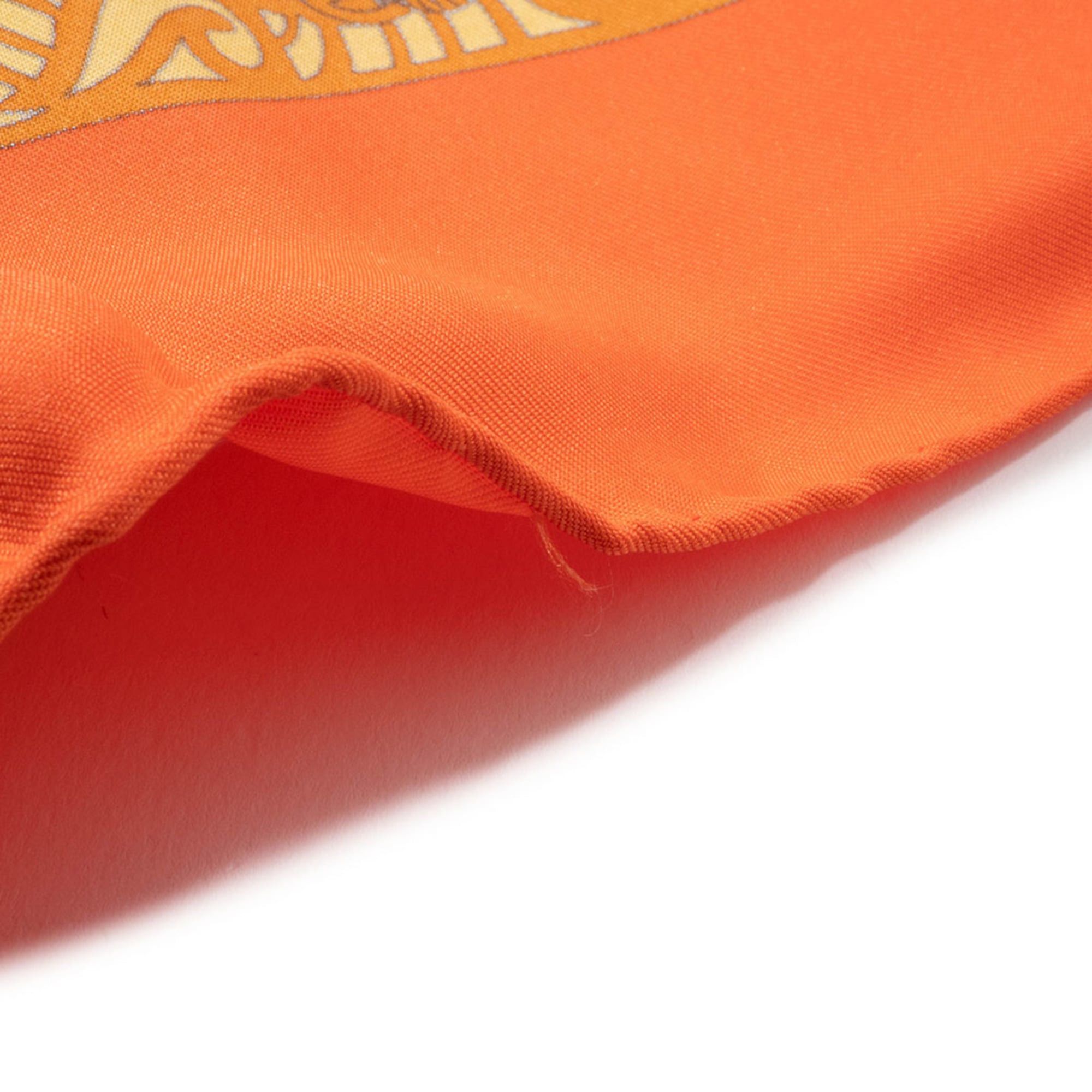 Hermes Hermes Hermès Carré 90 Scarf/Muffler, 90, L'ATLANTIDE, Orange Size ONE SIZE - 13 Thumbnail