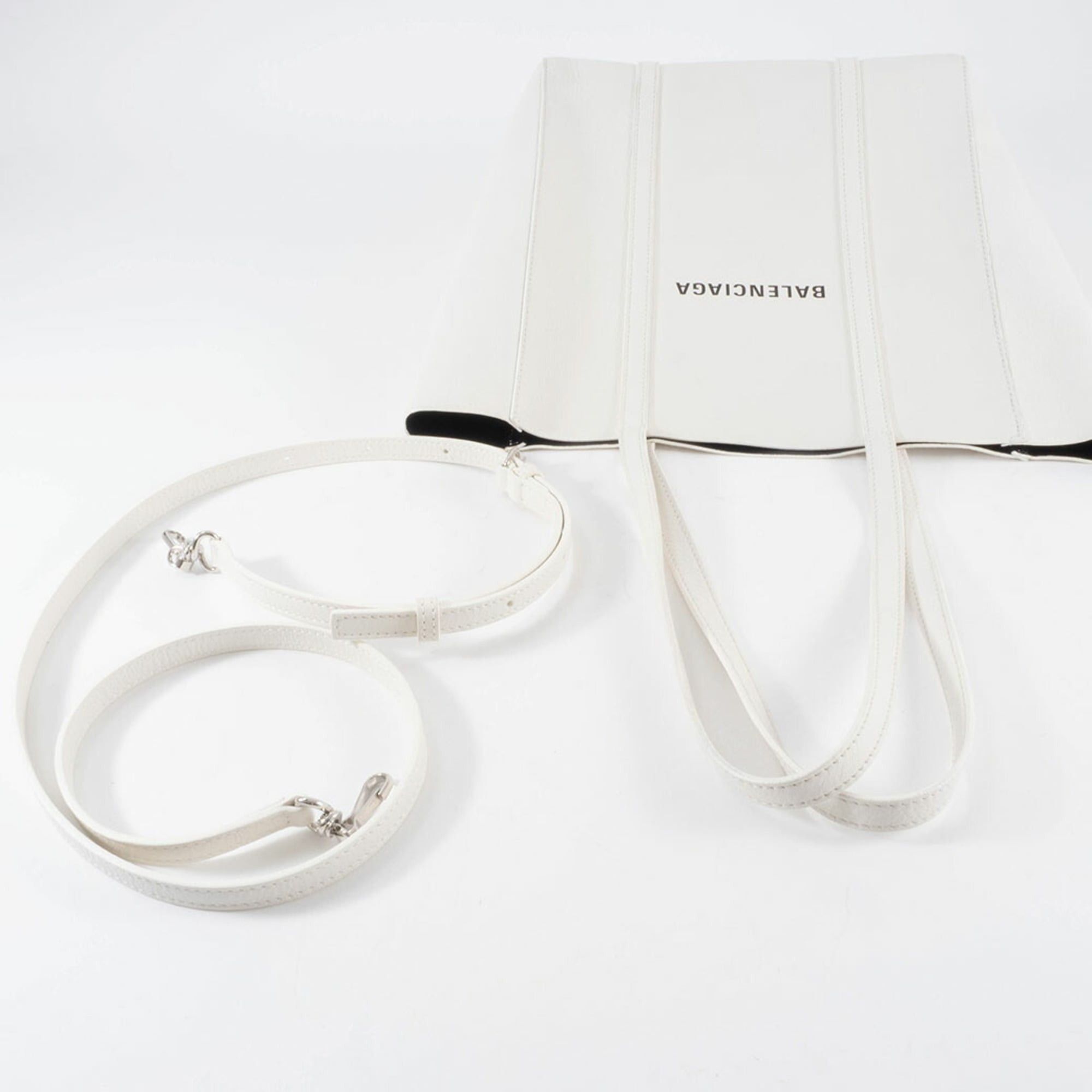 Balenciaga Balenciaga Everyday Tote Bag Shoulder Leather White Size ONE SIZE - 6 Thumbnail