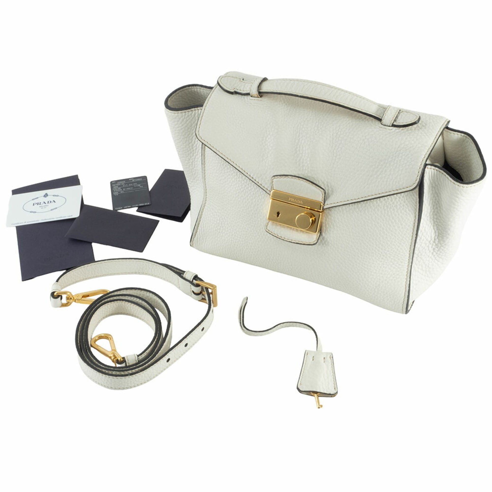 Prada Prada Handbag BT0962 Leather White Women's Shoulder Bag PRADA Size ONE SIZE - 15 Thumbnail