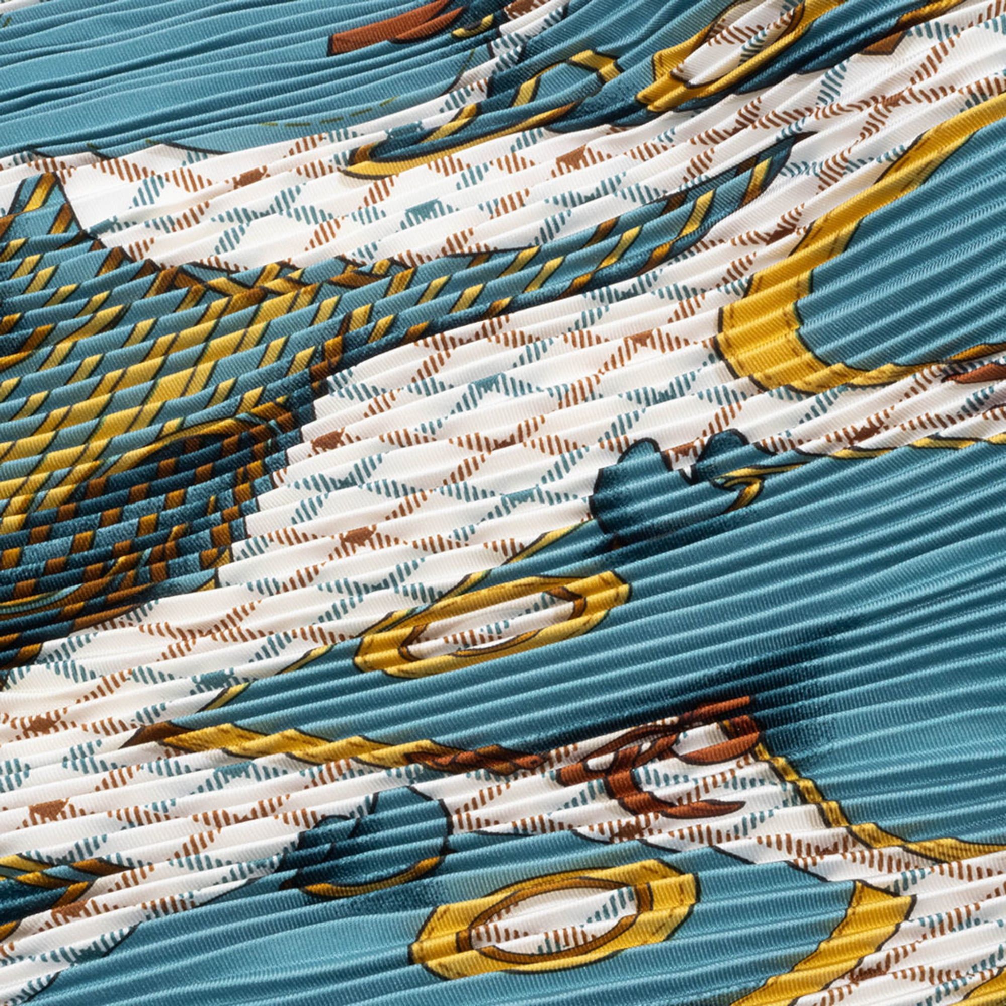 Hermes Hermes Hermès Carré 90 Pleated Camail Scarf/Muffler in Multicolor Silk for Women Size ONE SIZE - 11 Thumbnail