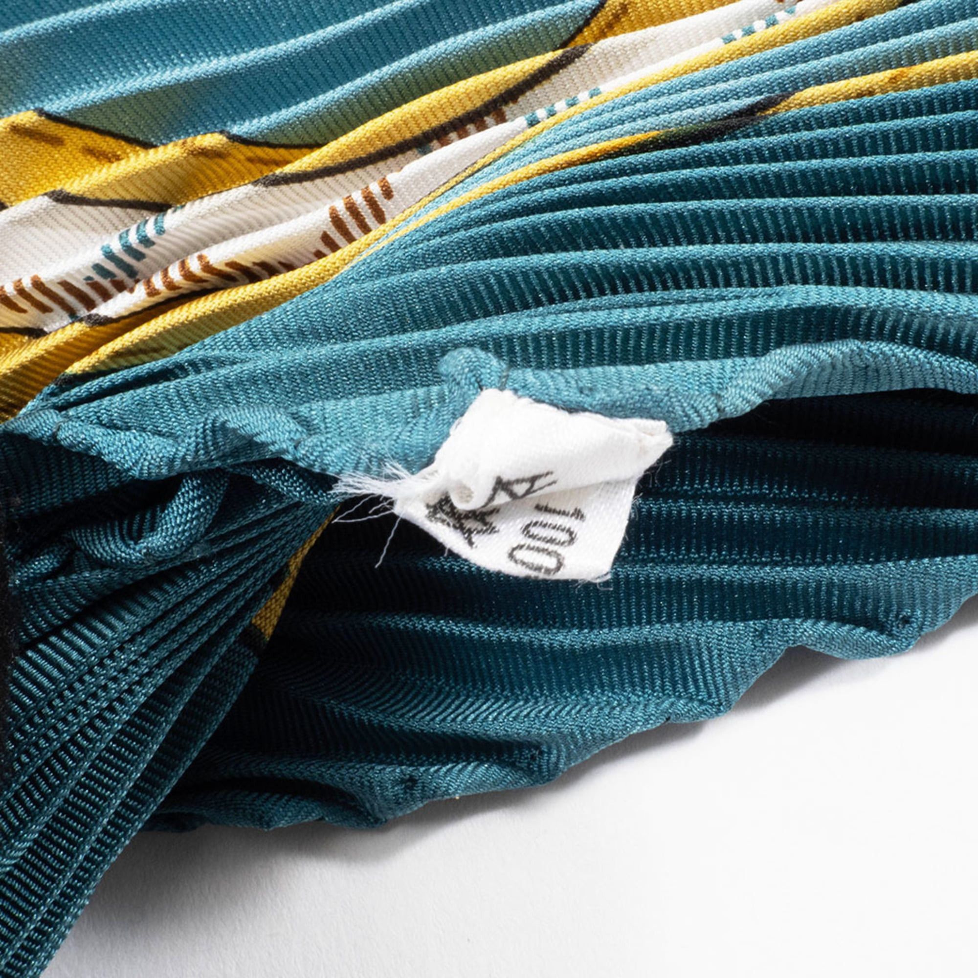 Hermes Hermes Hermès Carré 90 Pleated Camail Scarf/Muffler in Multicolor Silk for Women Size ONE SIZE - 9 Thumbnail