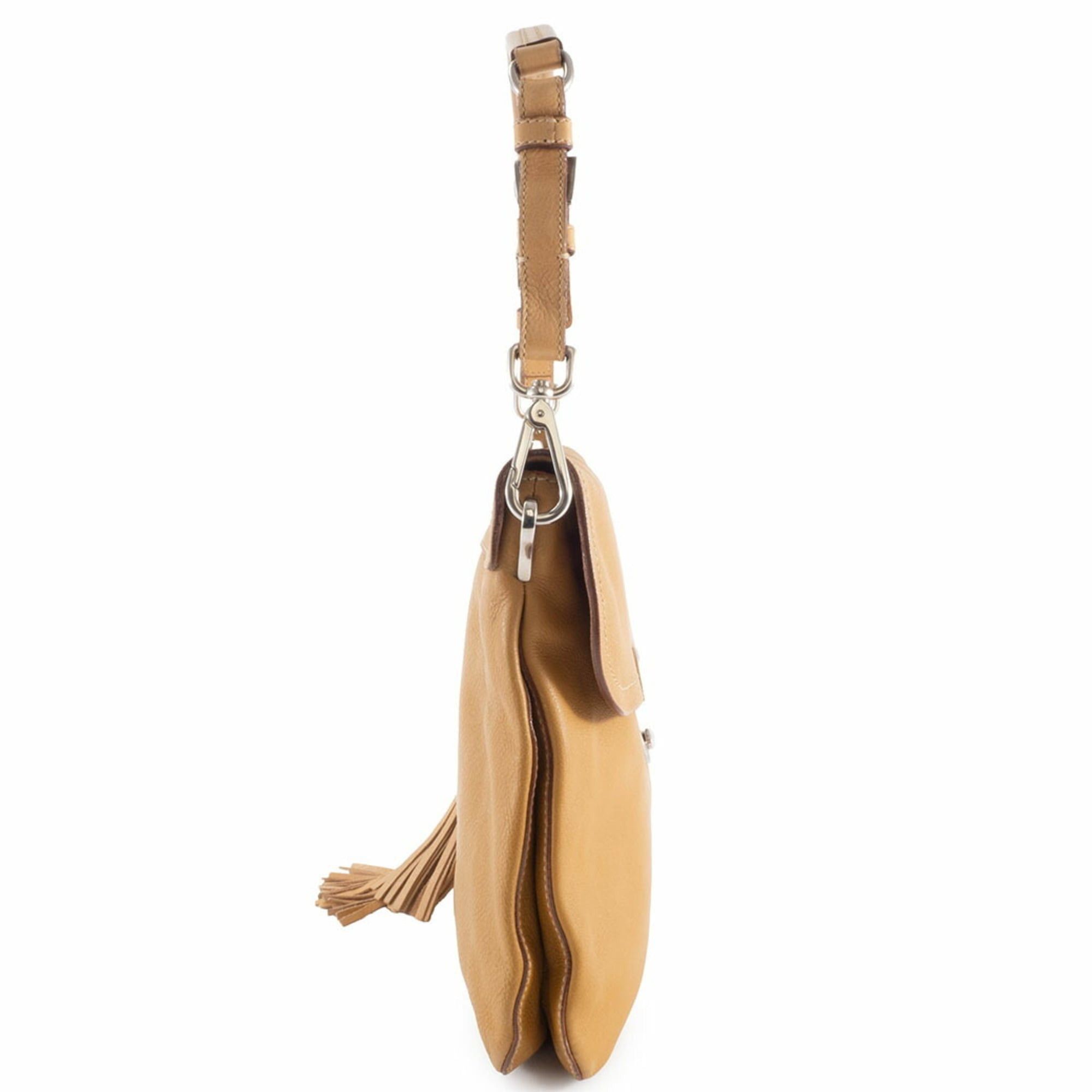 Prada Prada Leather Shoulder Bag BR2470 Camel Women's Tassel Charm PRADA Size ONE SIZE - 3 Thumbnail