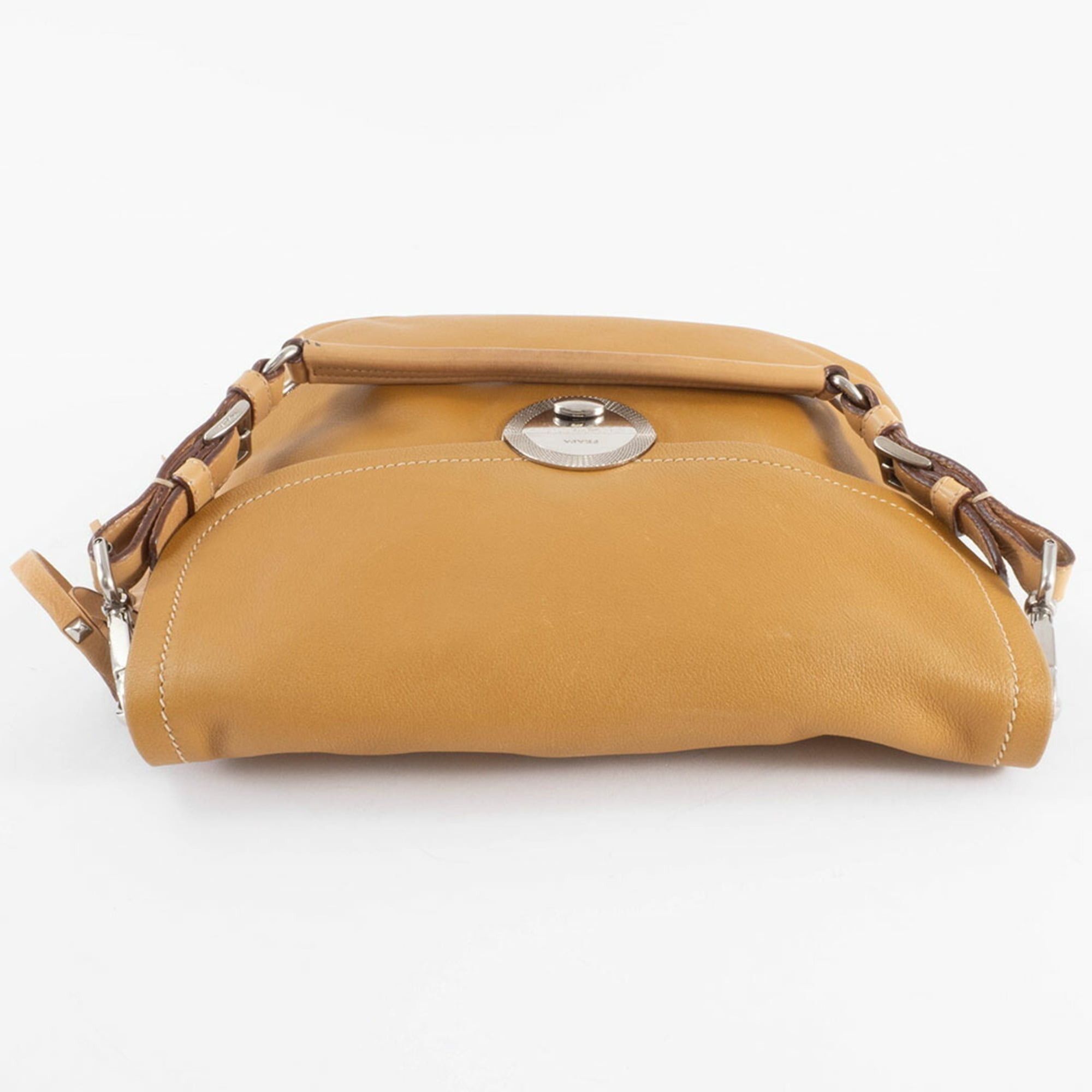 Prada Prada Leather Shoulder Bag BR2470 Camel Women's Tassel Charm PRADA Size ONE SIZE - 6 Thumbnail