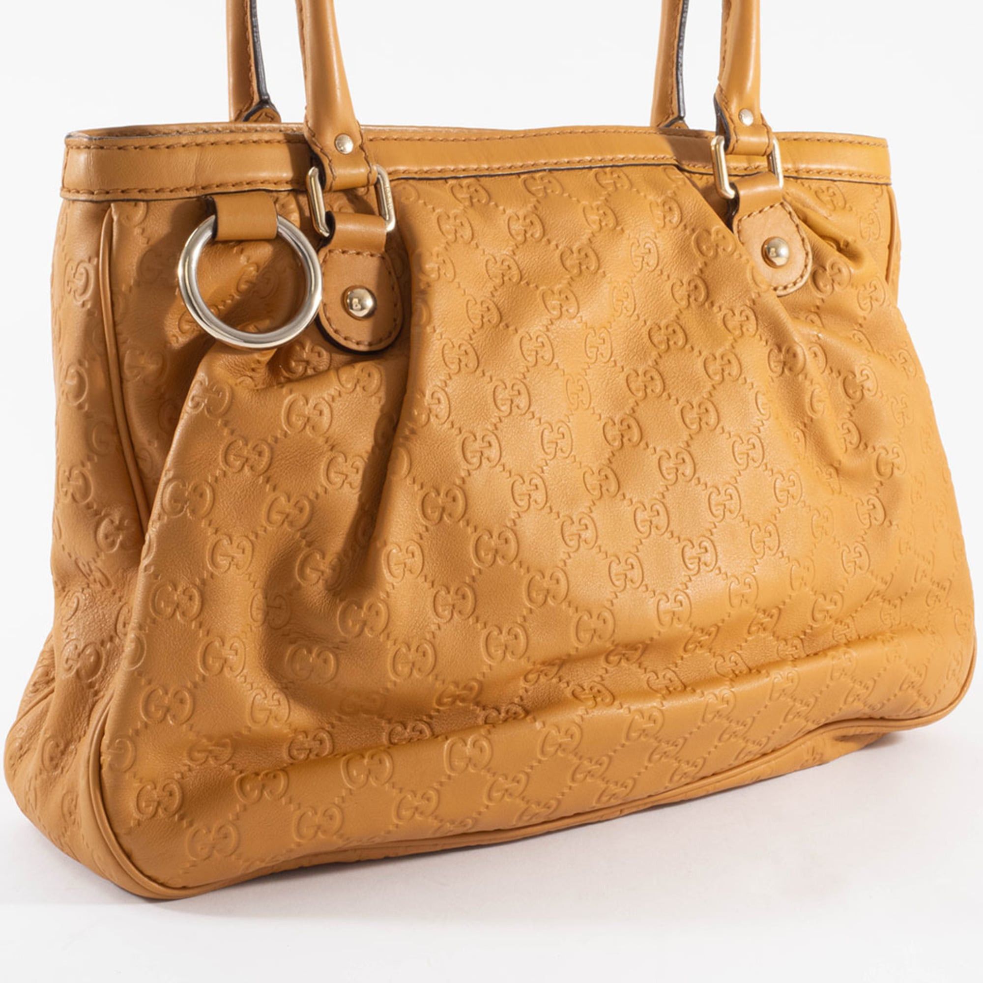 Gucci Gucci Guccissima Sukey Handbag 296835 in Brown Leather with GG Marmont Charm for Women Size ONE SIZE - 7 Thumbnail