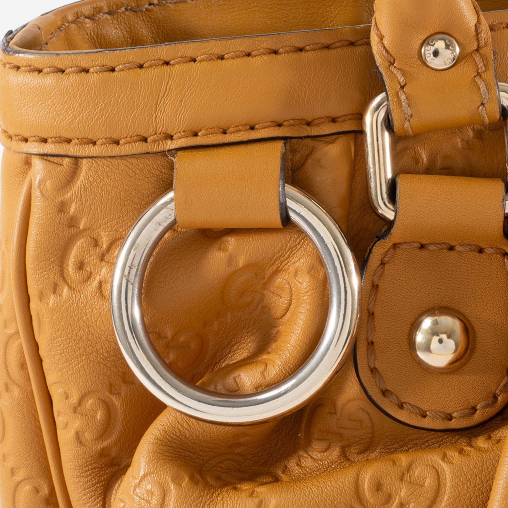 Gucci Gucci Guccissima Sukey Handbag 296835 in Brown Leather with GG Marmont Charm for Women Size ONE SIZE - 9 Thumbnail