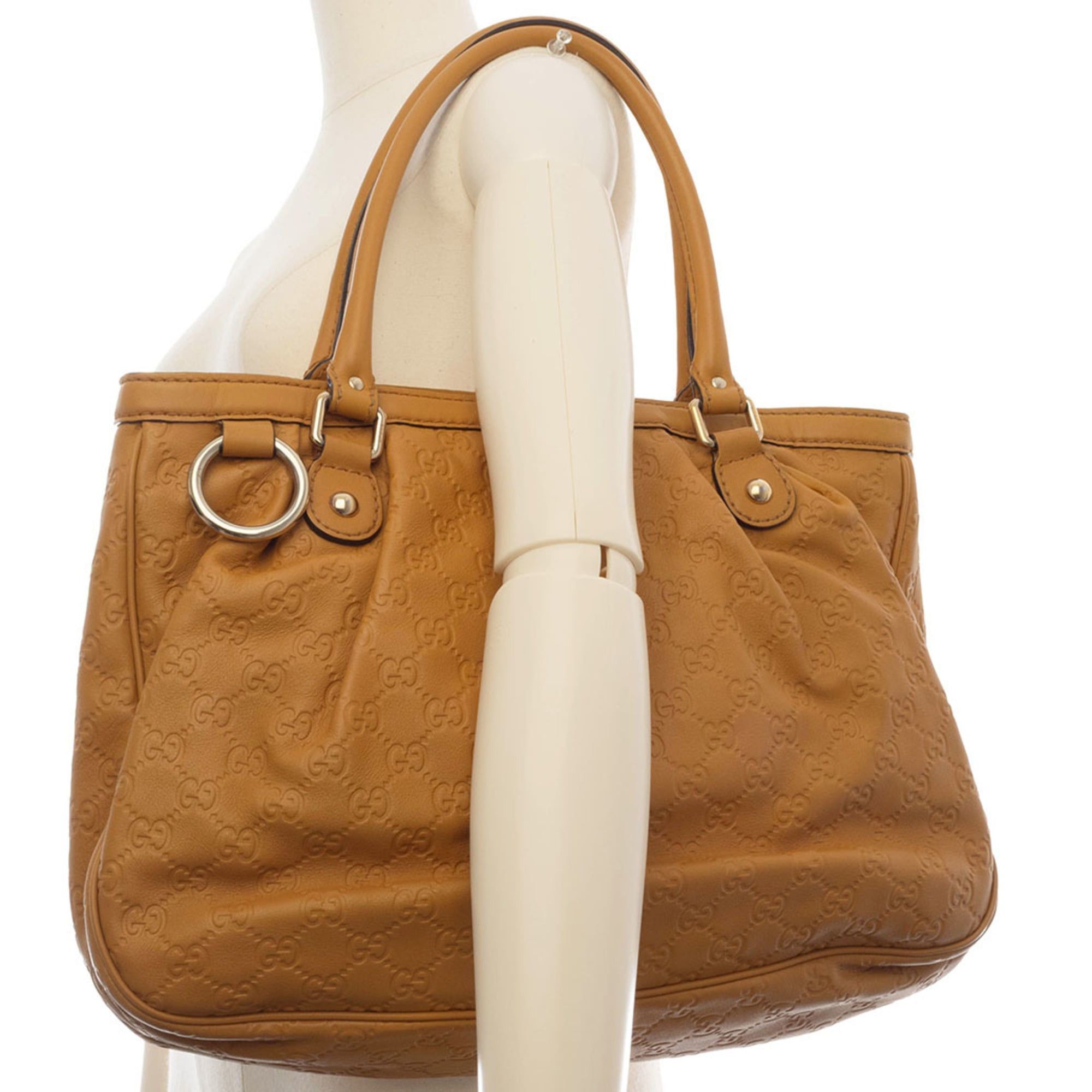Gucci Gucci Guccissima Sukey Handbag 296835 in Brown Leather with GG Marmont Charm for Women Size ONE SIZE - 10 Thumbnail