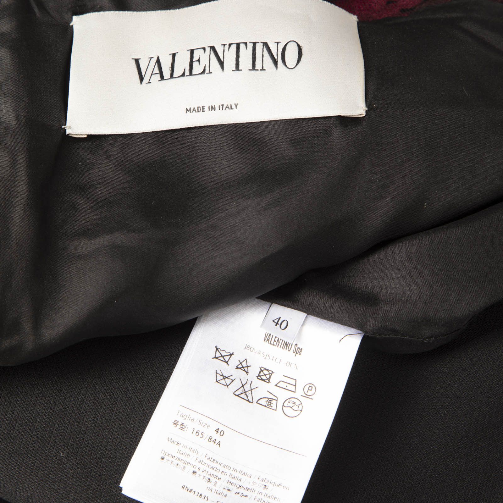 Valentino Black Lace Panel Long Sleeve Dress Size S / US 4 / IT 40 - 5 Thumbnail